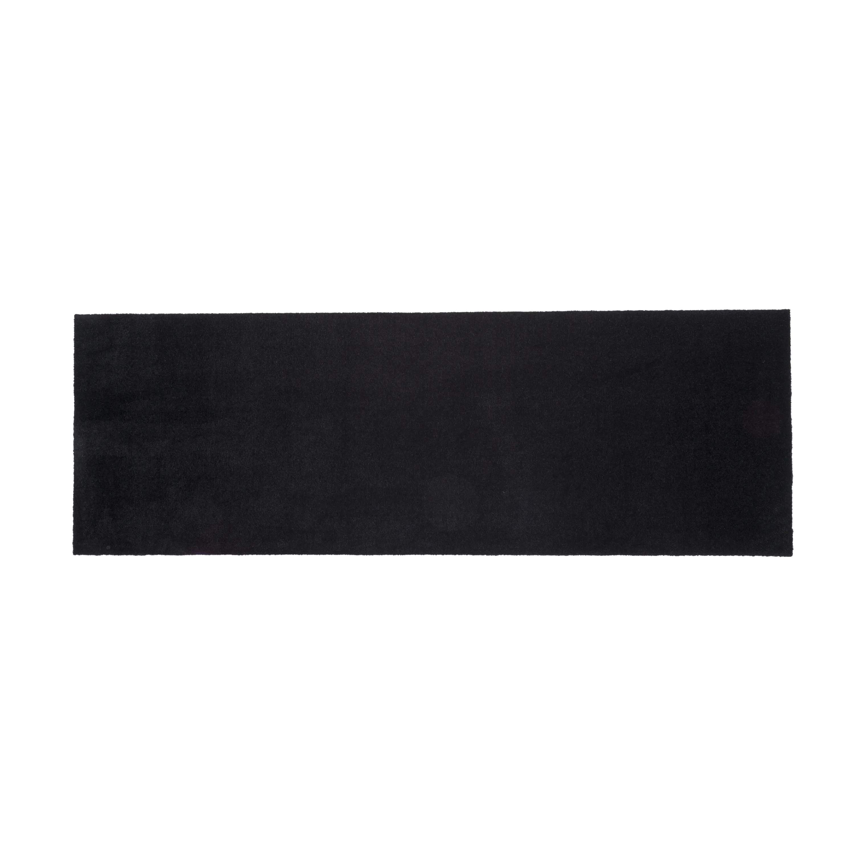 Tica Copenhagen Dørmåtter Uni Color Gulvmåtte i Sort, B67 x L200 cm, 1