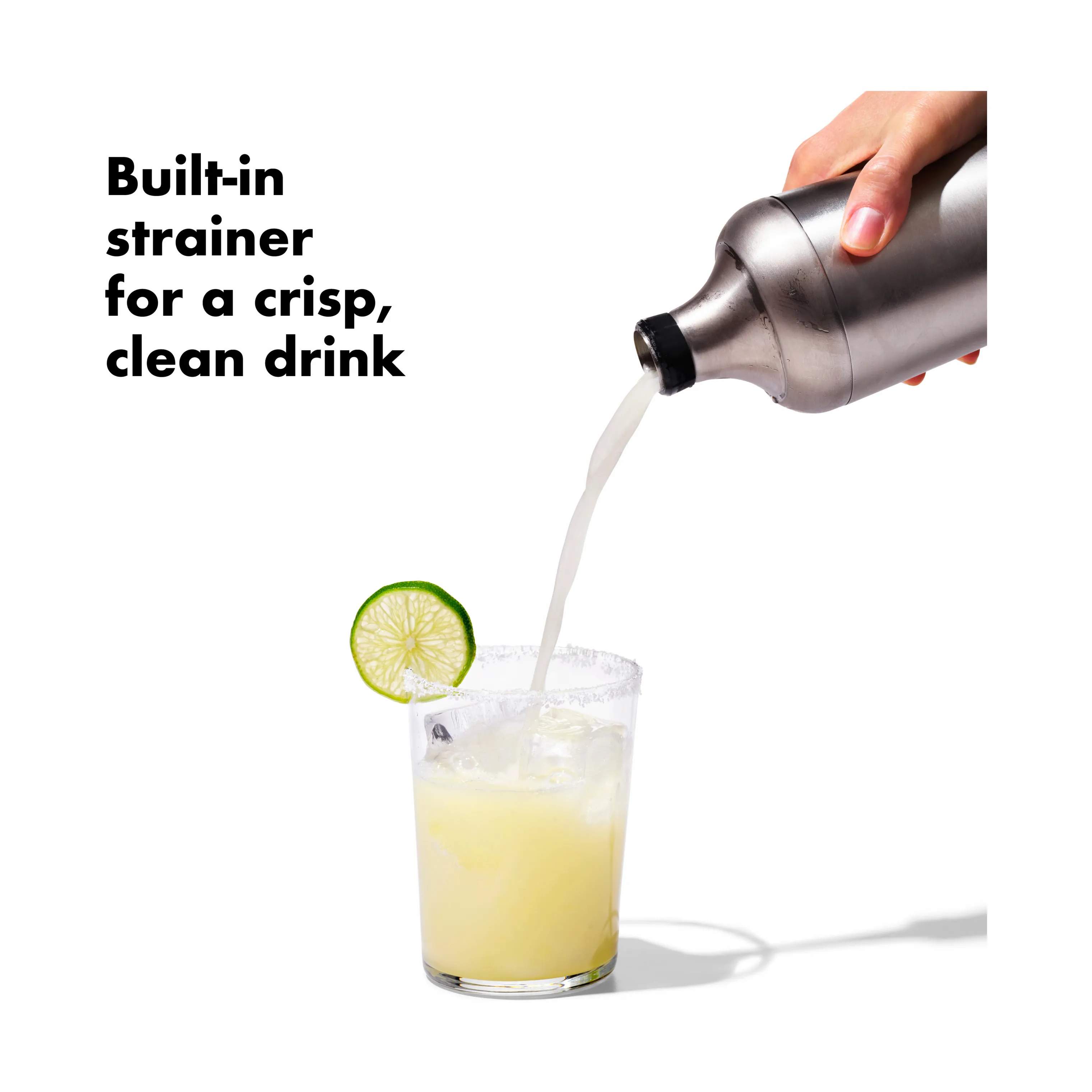 OXO Shakere Steel Cocktail Shaker i Stål/sort, 4