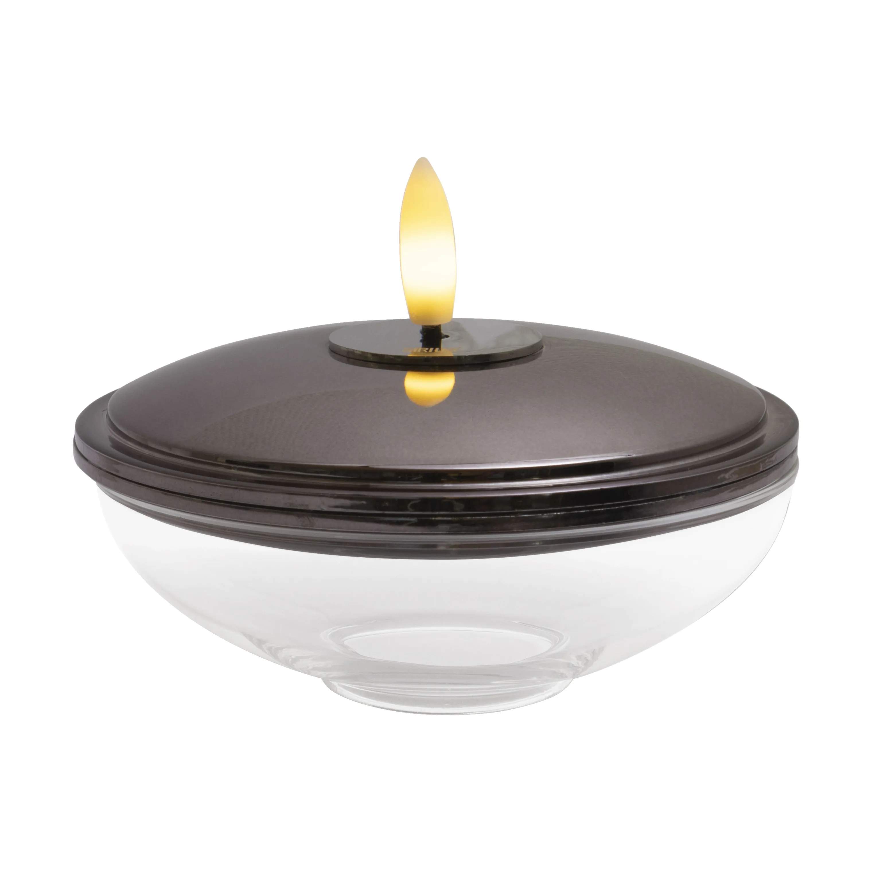 Lia LED Lampe, klar/nikkel, large