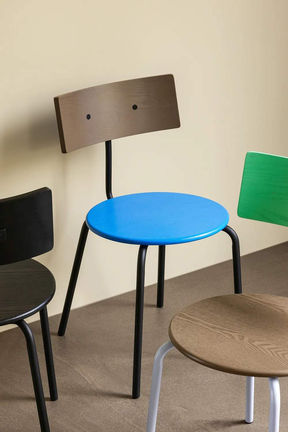 Hübsch Spisebordsstole Koi Spisebordsstol - 2 stk. i Sort/Blå/Brun, 2