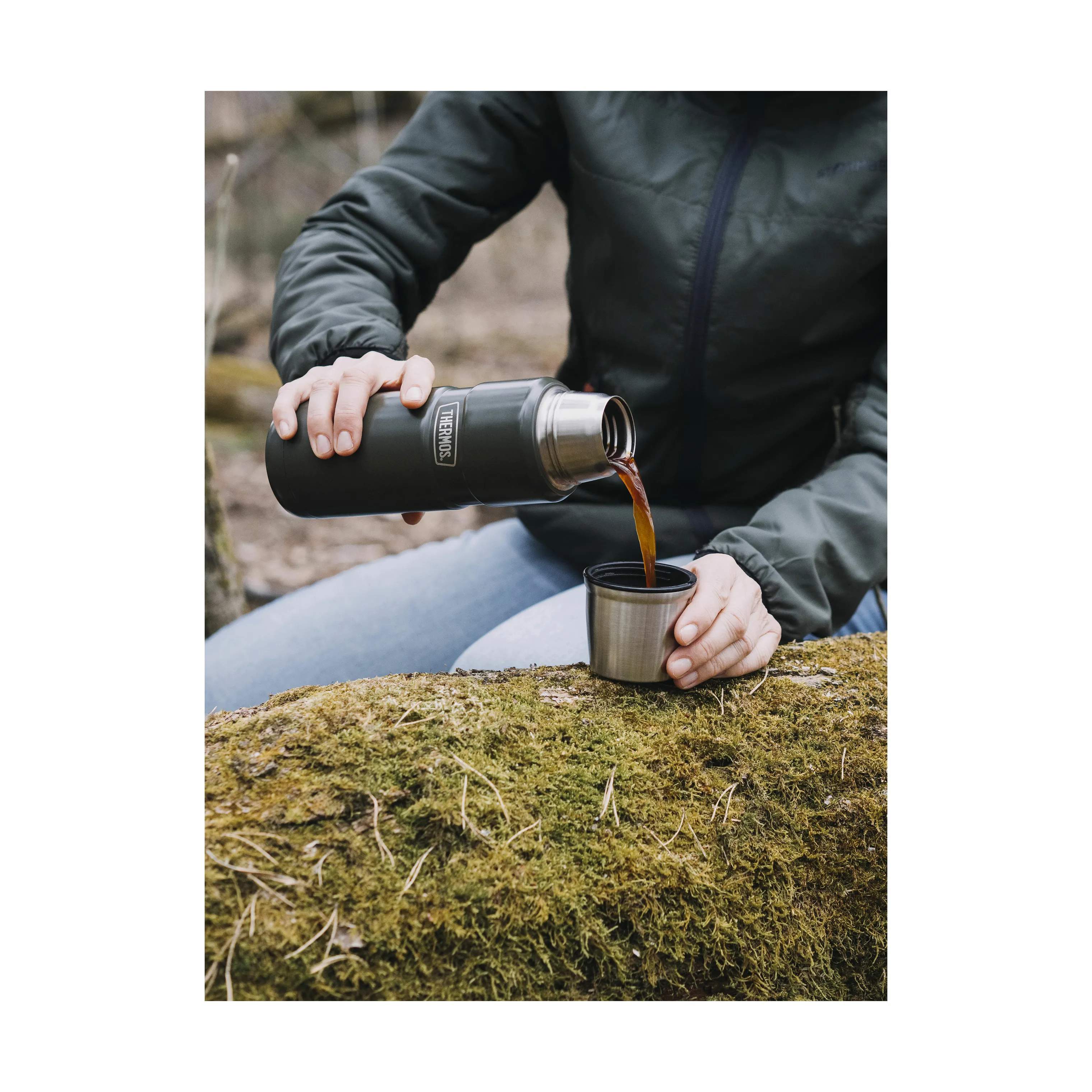 Thermos Termoflasker King Termoflaske i army, 470 ml, 4