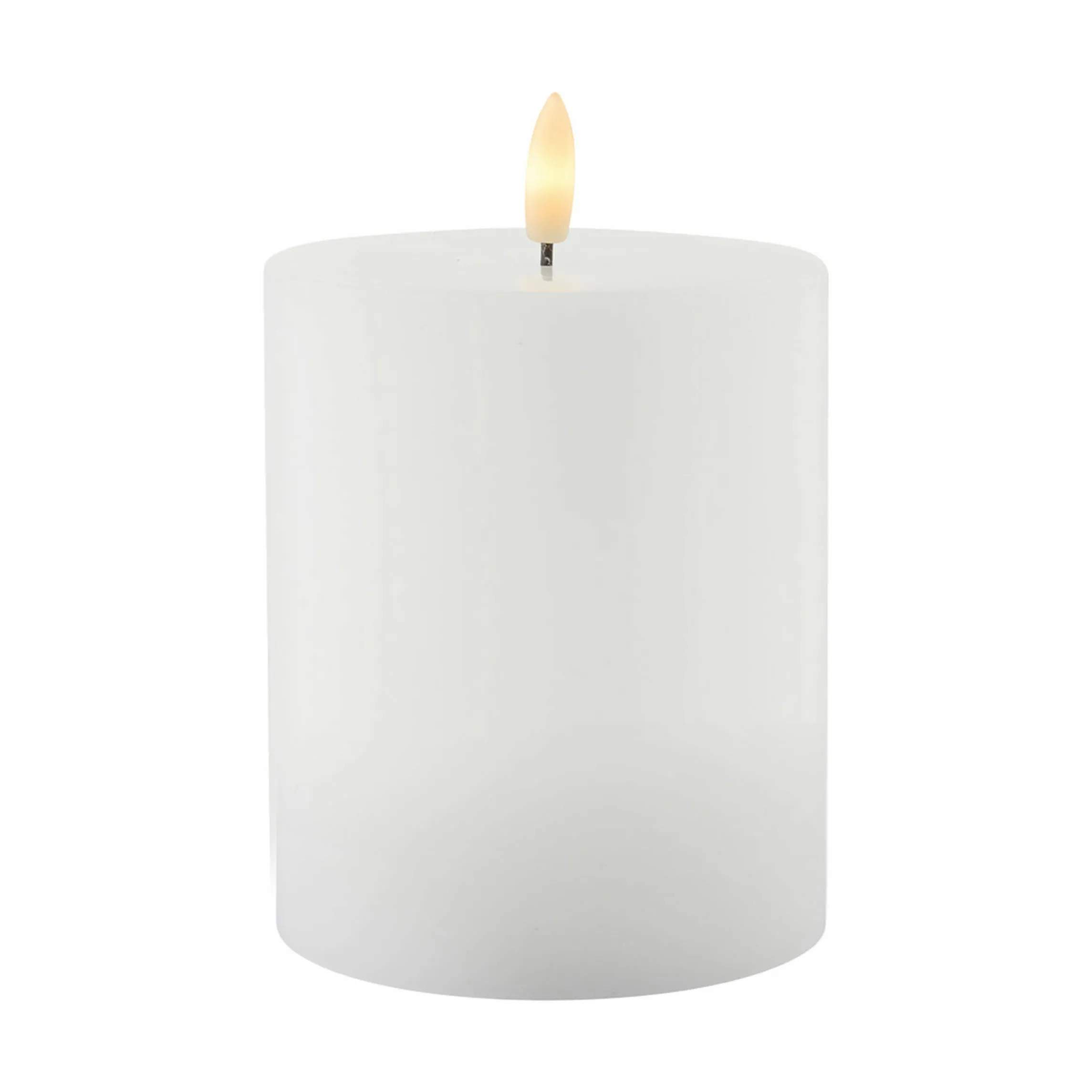 Sirius LED-lys Sille Genopladelig LED Bloklys i Hvid, H12,5 x Ø10 cm, 1