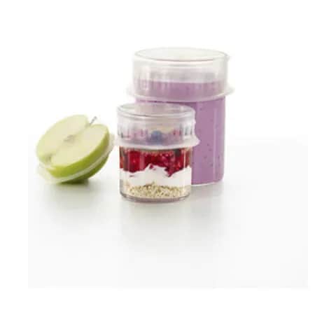 Lékué Opbevaringsbokse Stretch Top Låg - 2 stk. i Transparent, 8,5 cm, 3