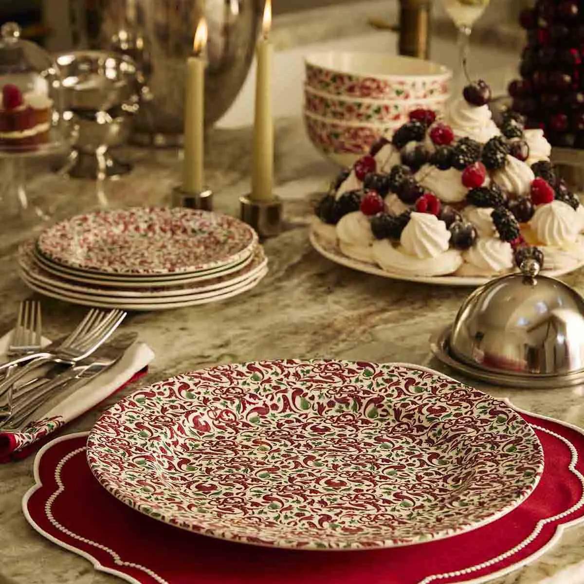 Spode Serveringsfade Yuletide Serveringsfad i Rød/grøn/hvid, 2