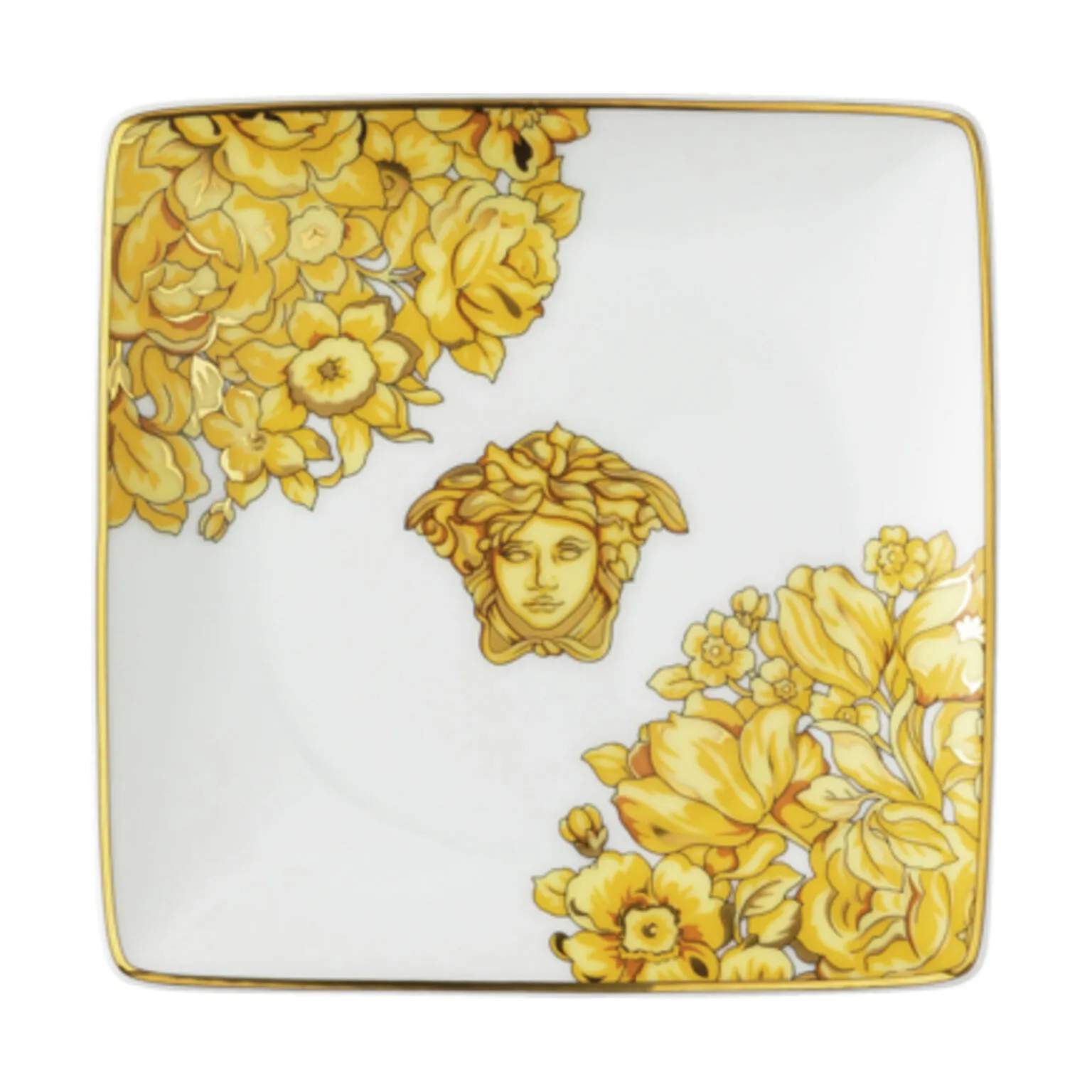 Medusa Skål, hvid/guld, large