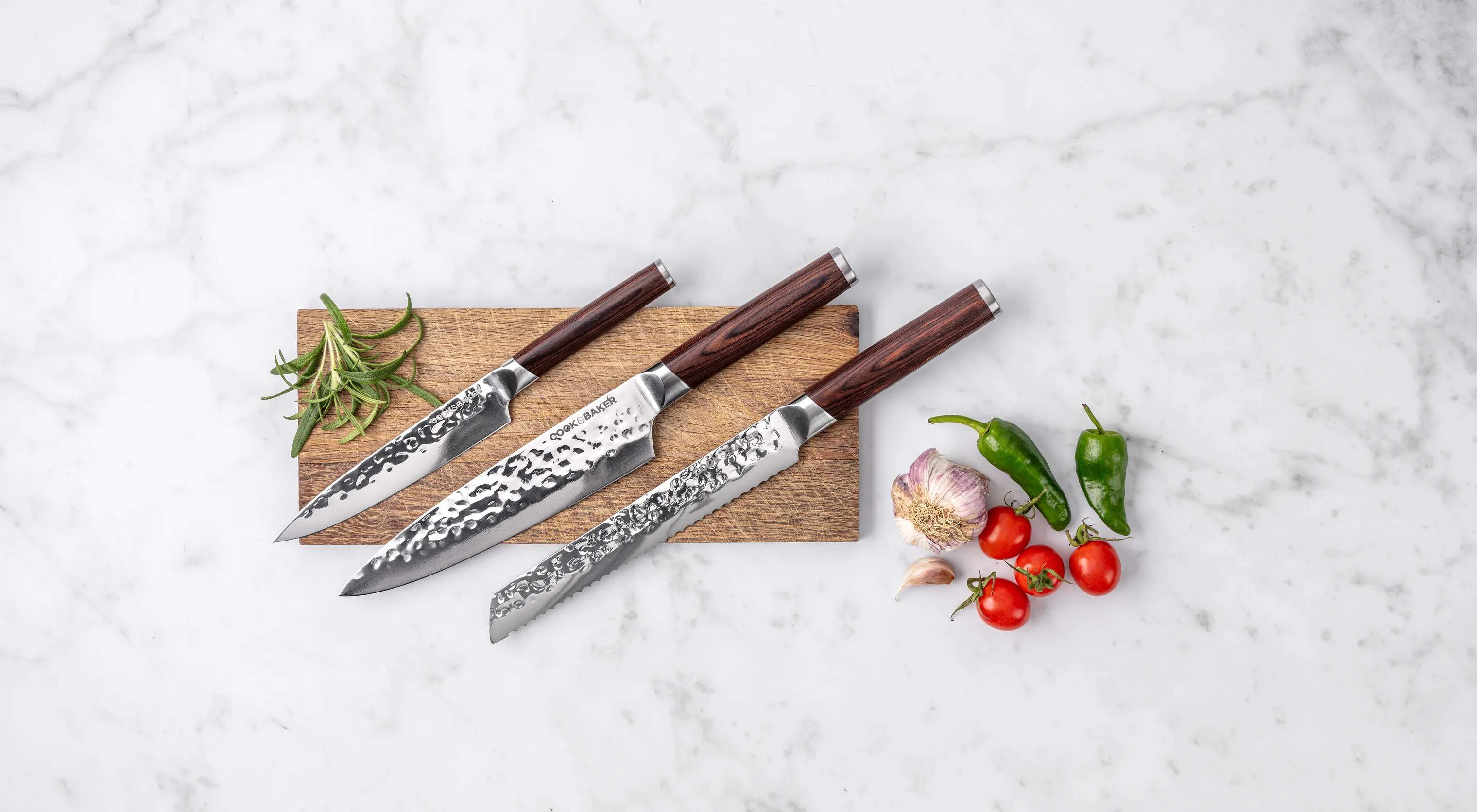 Cook & Baker Knivsæt Knivsæt - 3 stk. i Brun, 2