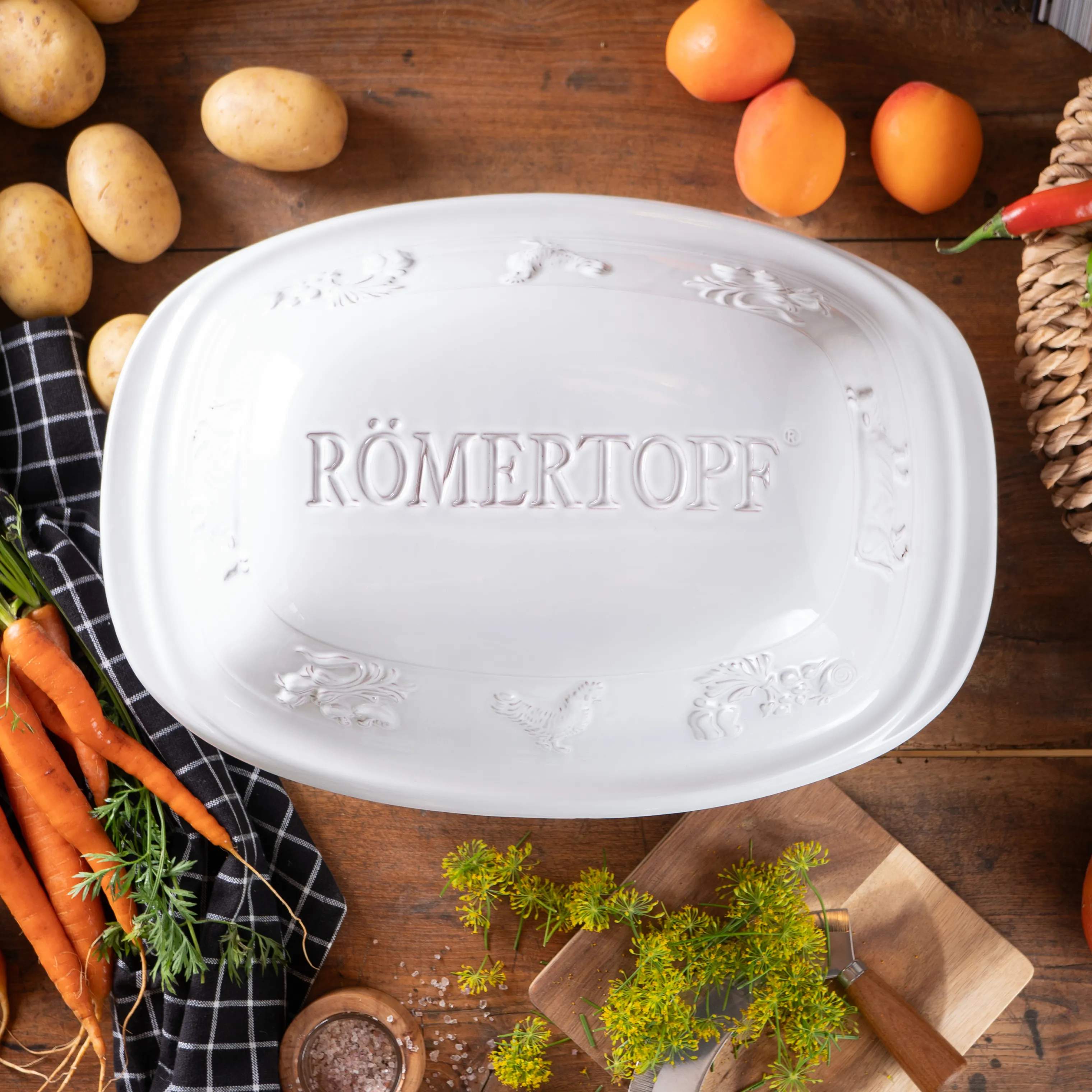 Römertopf Stegesøer Rustico Stegeso i Hvid, 5 L, 5