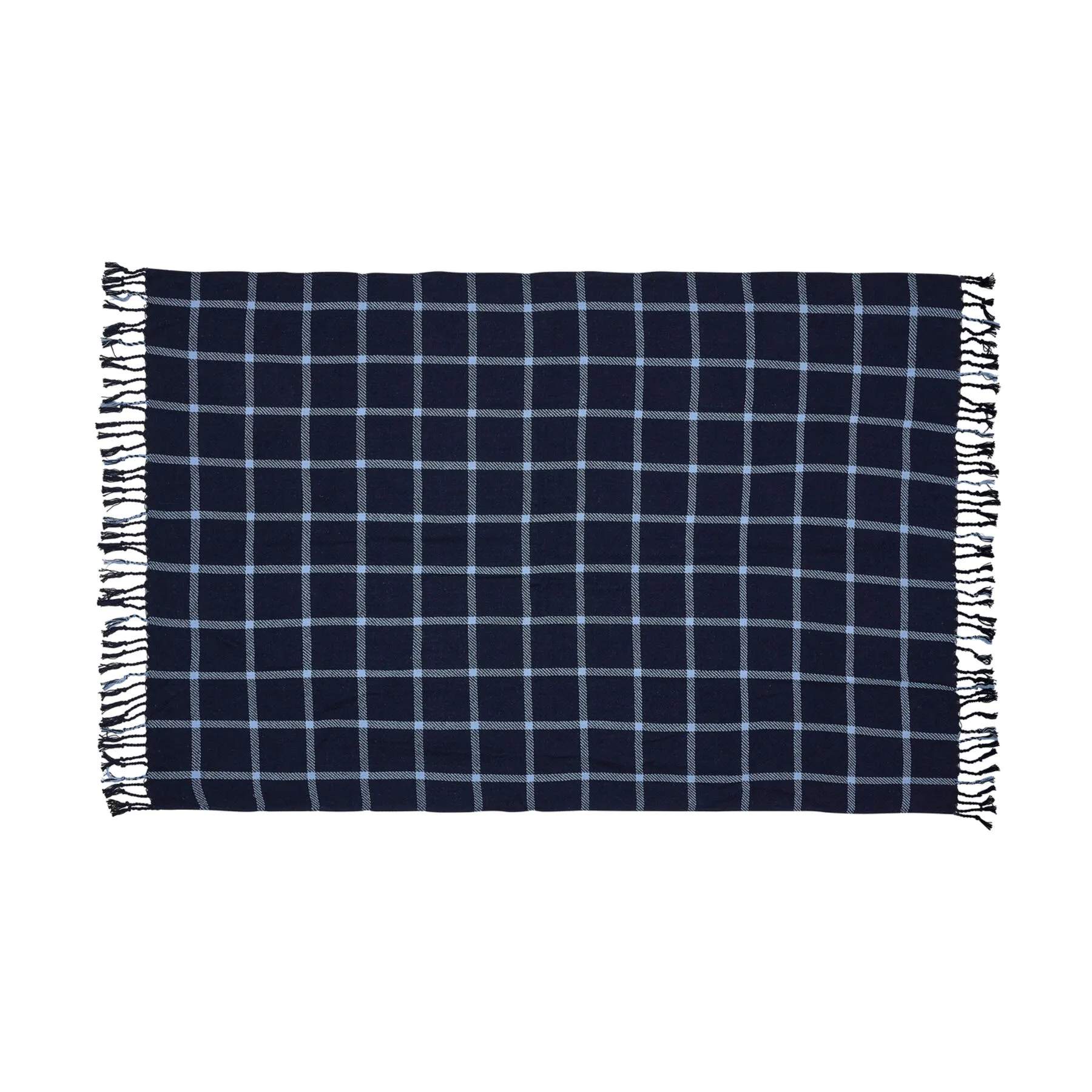 Hübsch Plaider Flok Plaid i Mørkeblå, 1