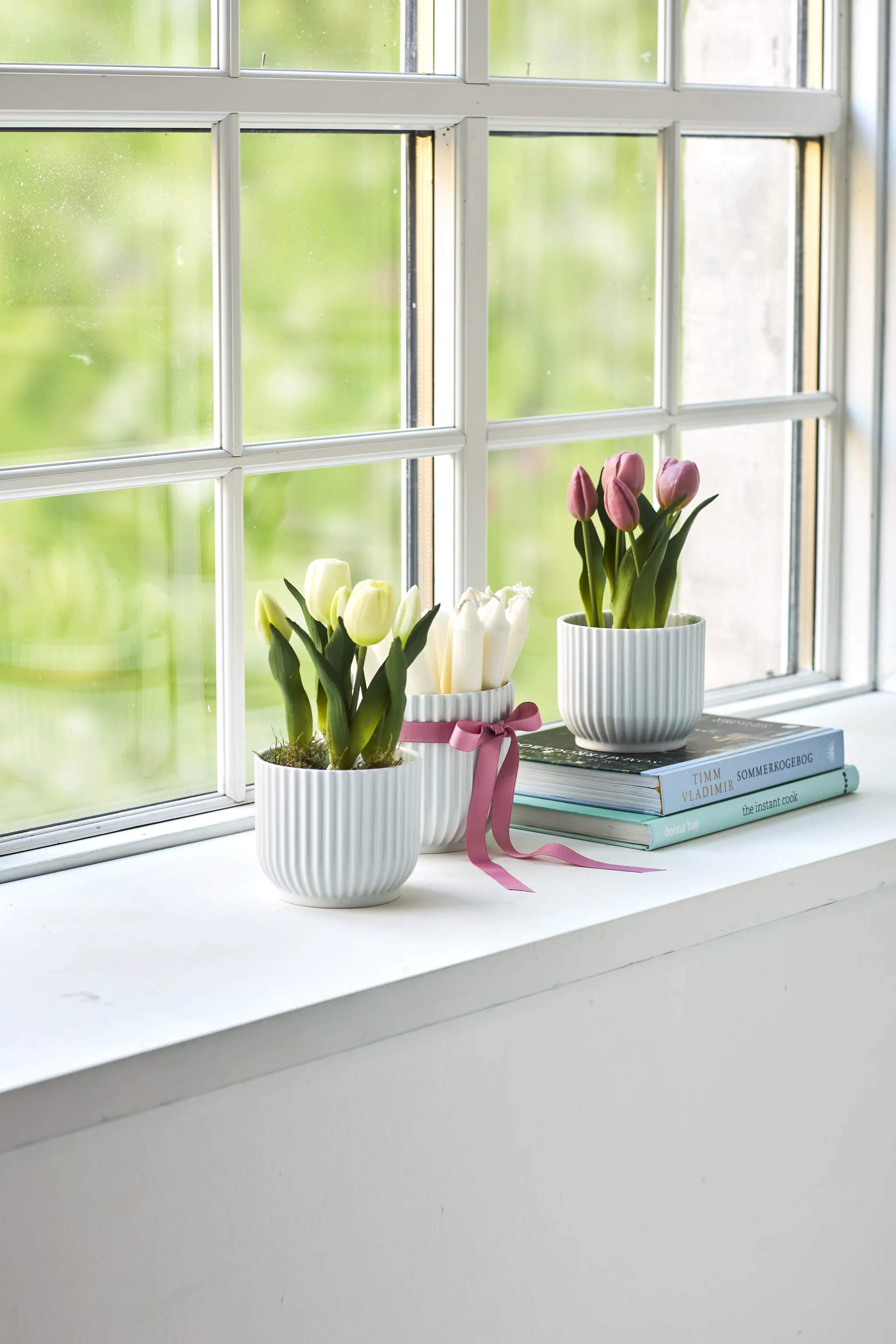 CASA Living Kunstige blomster Kunstig tulipan i hvid, 3
