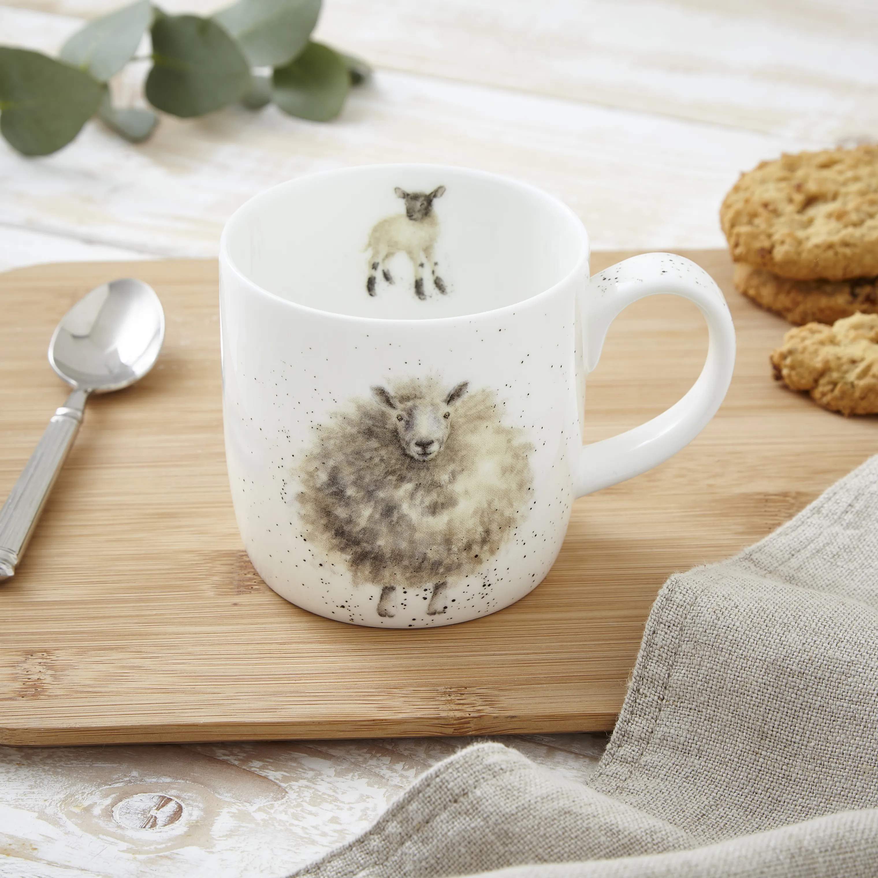 Royal Worcester Krus og kopper med hank Wrendale Krus - Wolly jumper i Får, 3