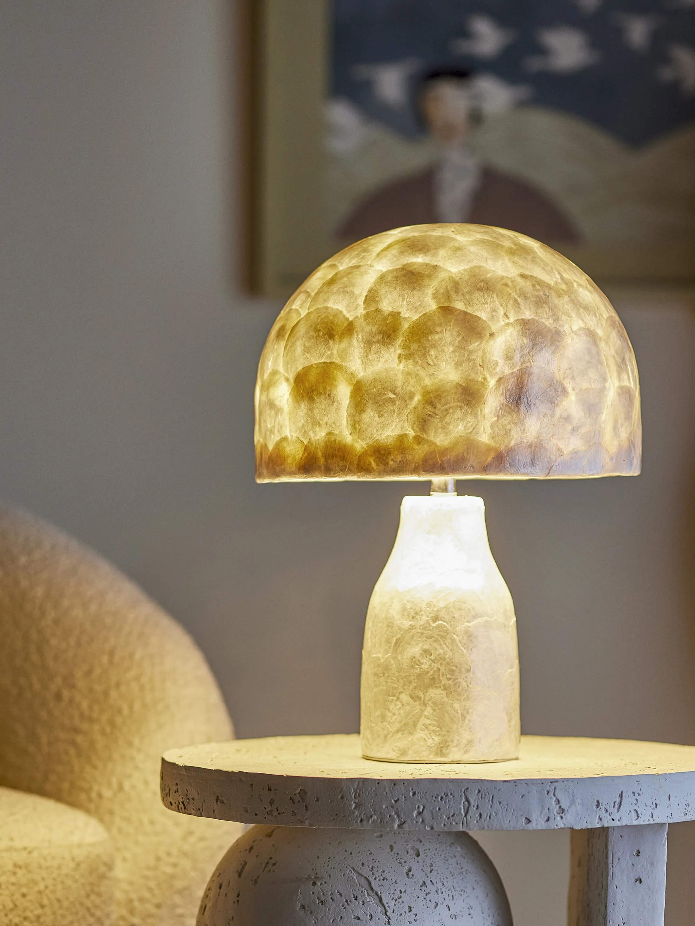 Bloomingville Bordlamper Adria Bordlampe i Perlemor, 3