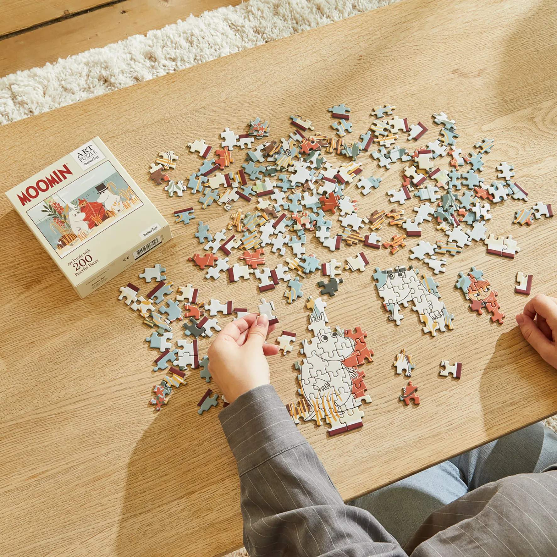 Barbo Toys Spil Mumi Puslespil - Ved vandet i Rød, 2