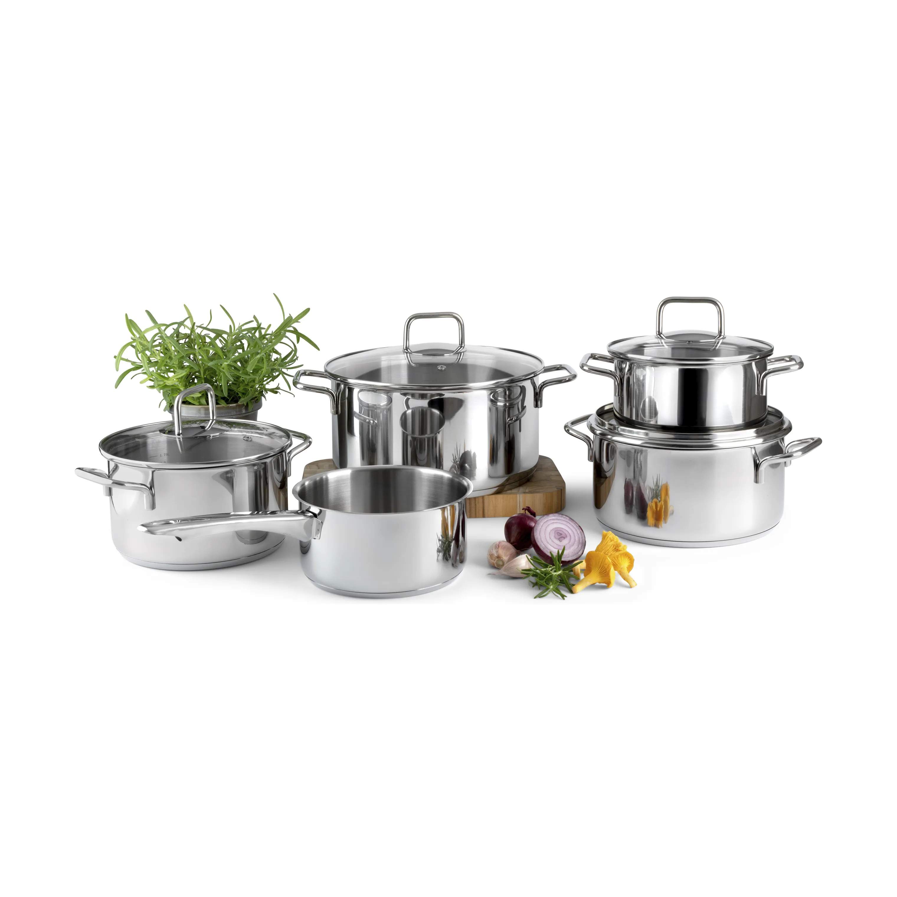 Cook & Baker Grydesæt Grydesæt - 9 dele i Stål/sølv, 4