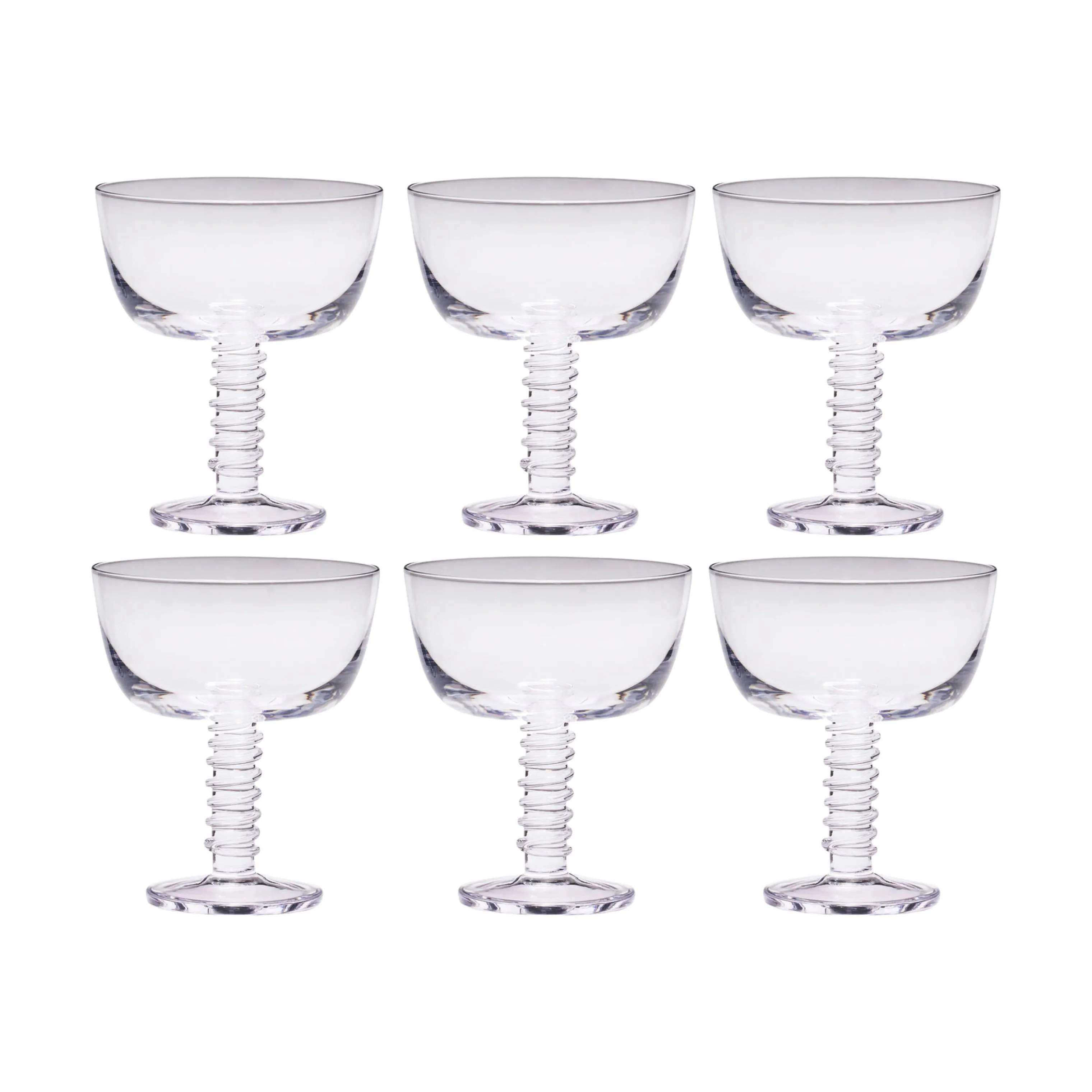 Hübsch Champagneglas Clink Champagneglas - 6 stk. i Klar, 1
