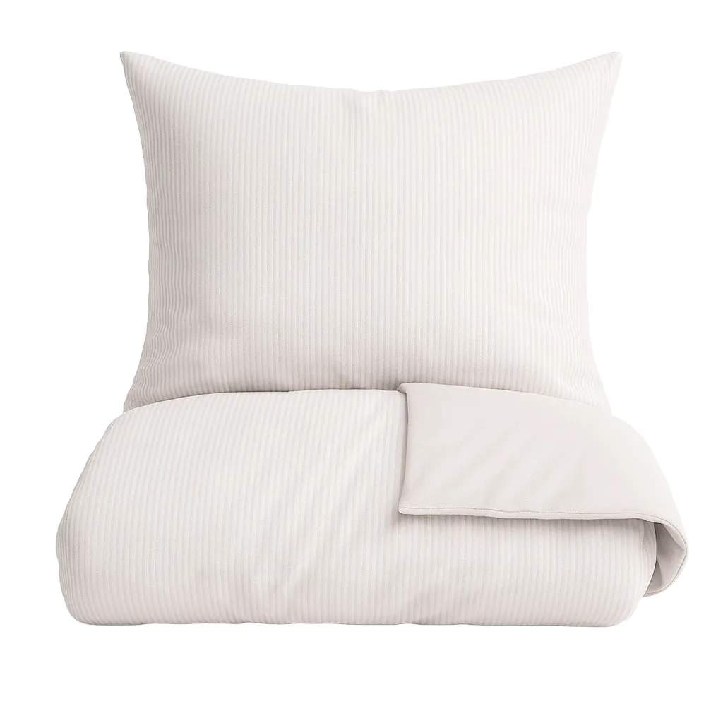 Mini Strib Sengetøj, beige, large