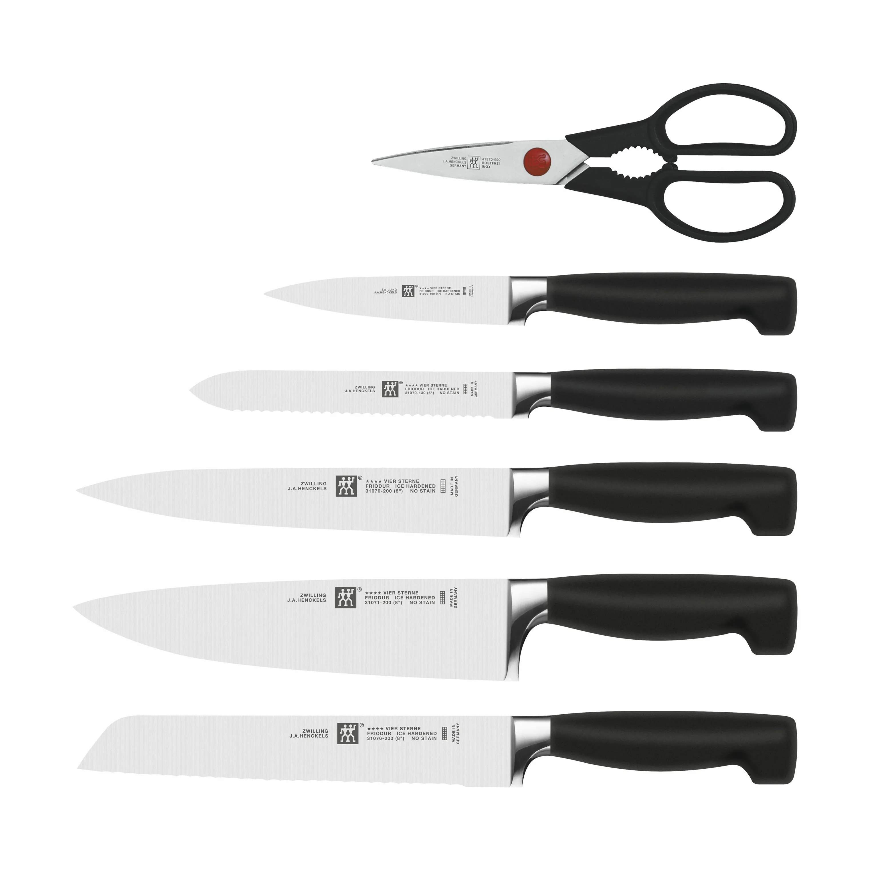 Zwilling knivblokke med knive Four Star Knivblok - 7 dele