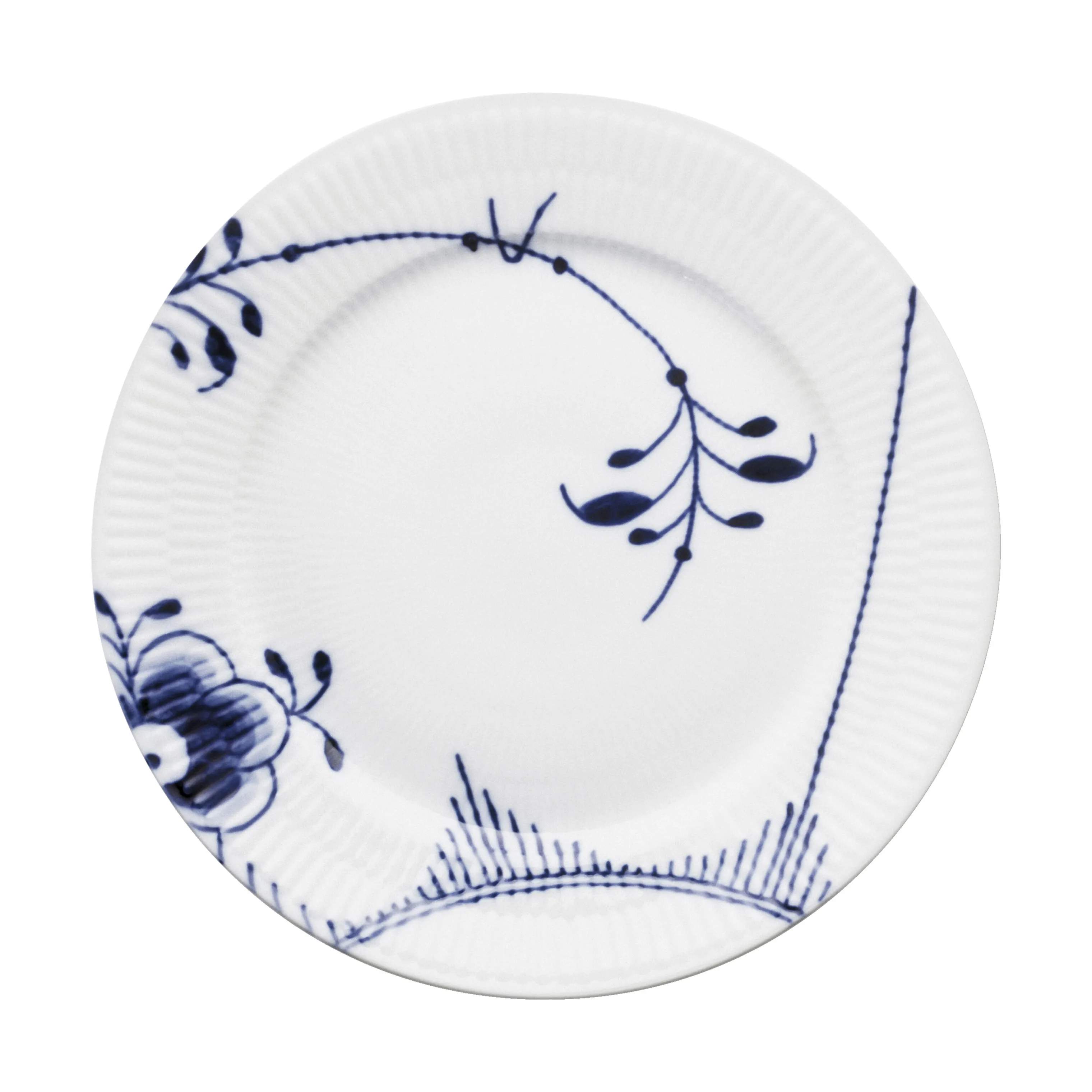 Royal Copenhagen Frokosttallerkener Blå Mega Riflet Frokosttallerken #2 i Frokosttallerken #2, 1