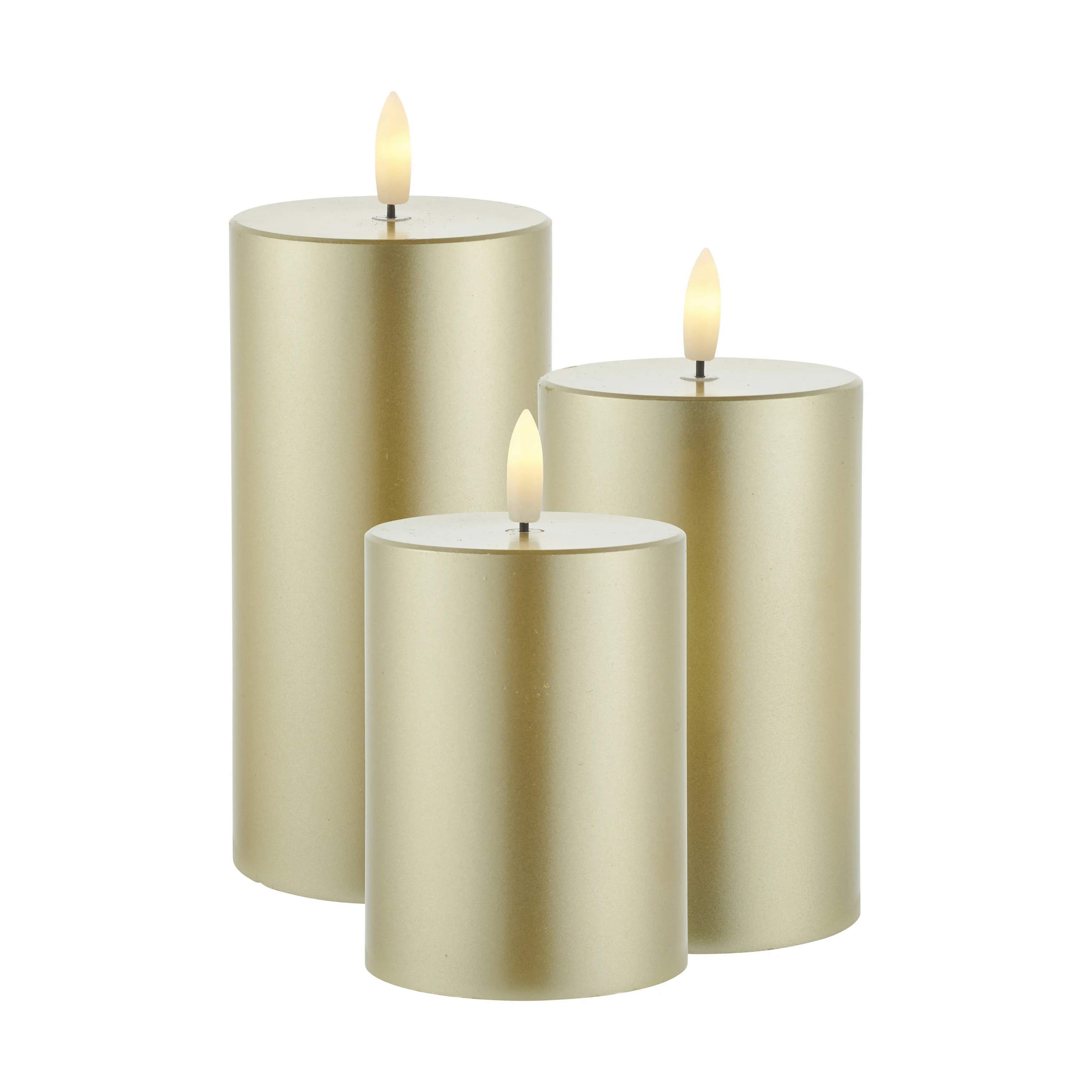 Sirius LED-lys Sille Exclusive Bloklys - 3 stk. i Guldfarvet, 1