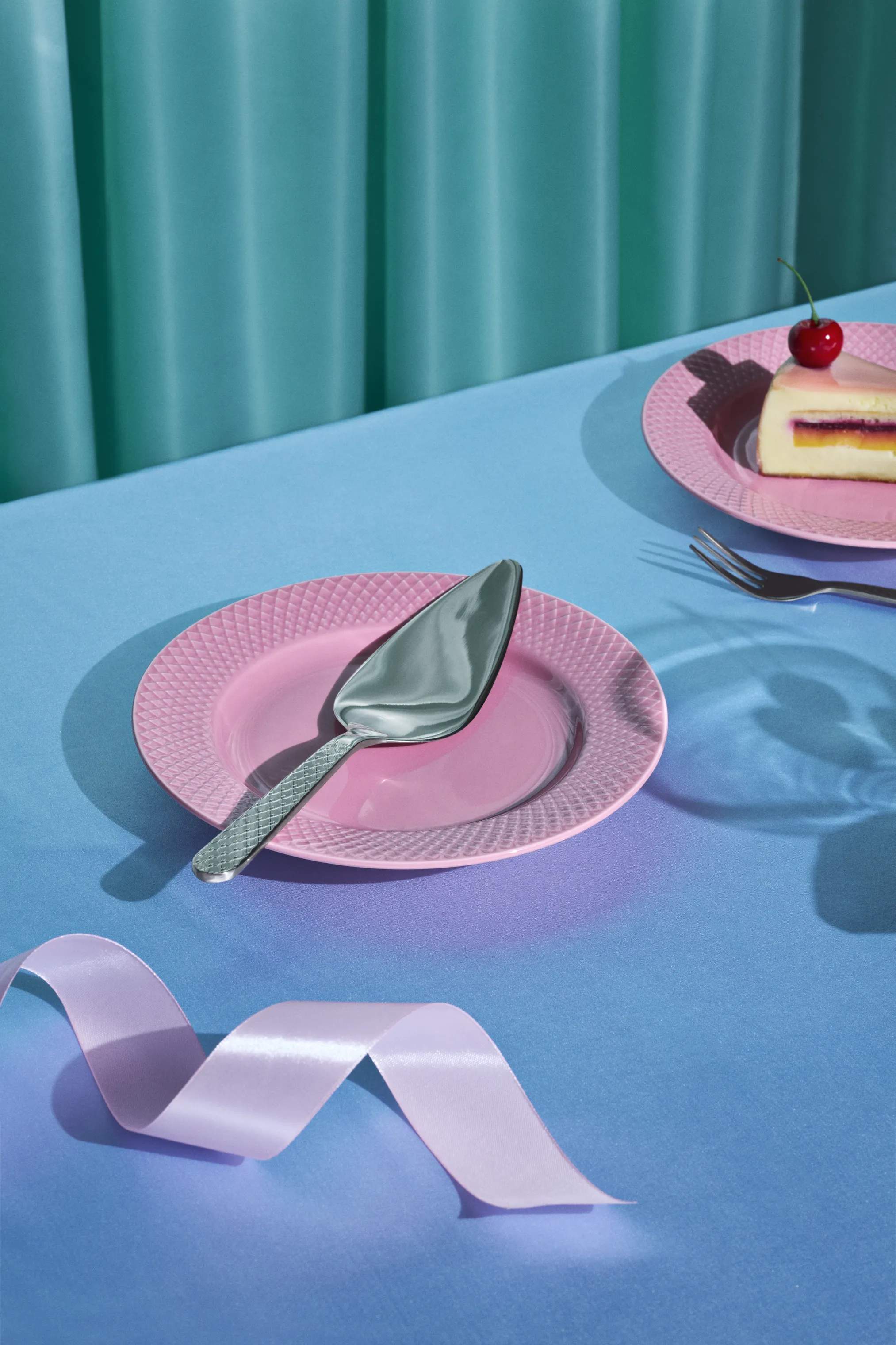 Lyngby Porcelæn Serveringsbestik Rhombe Kagespade i Stål, 5