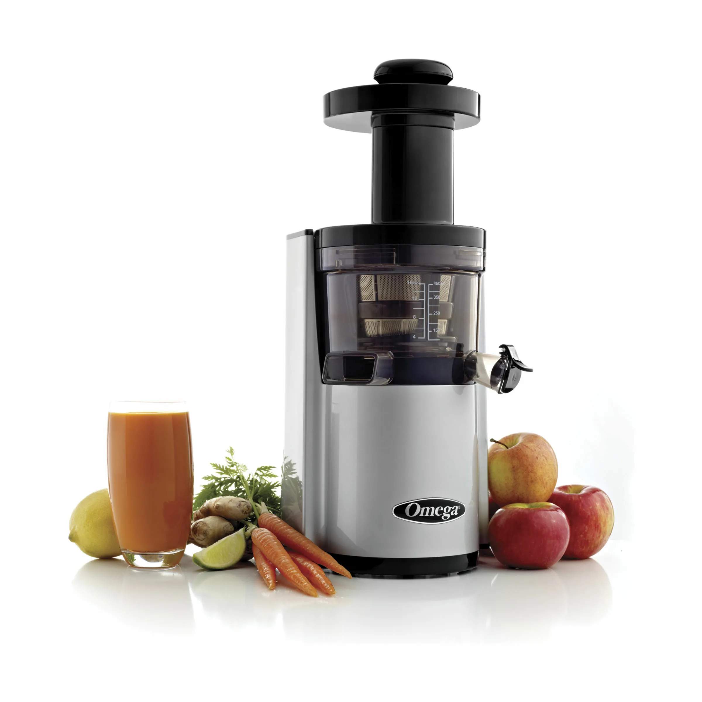 Omega Juicers Juicepressere VSJ843 Slowjuicer i Sølvfarvet, 2
