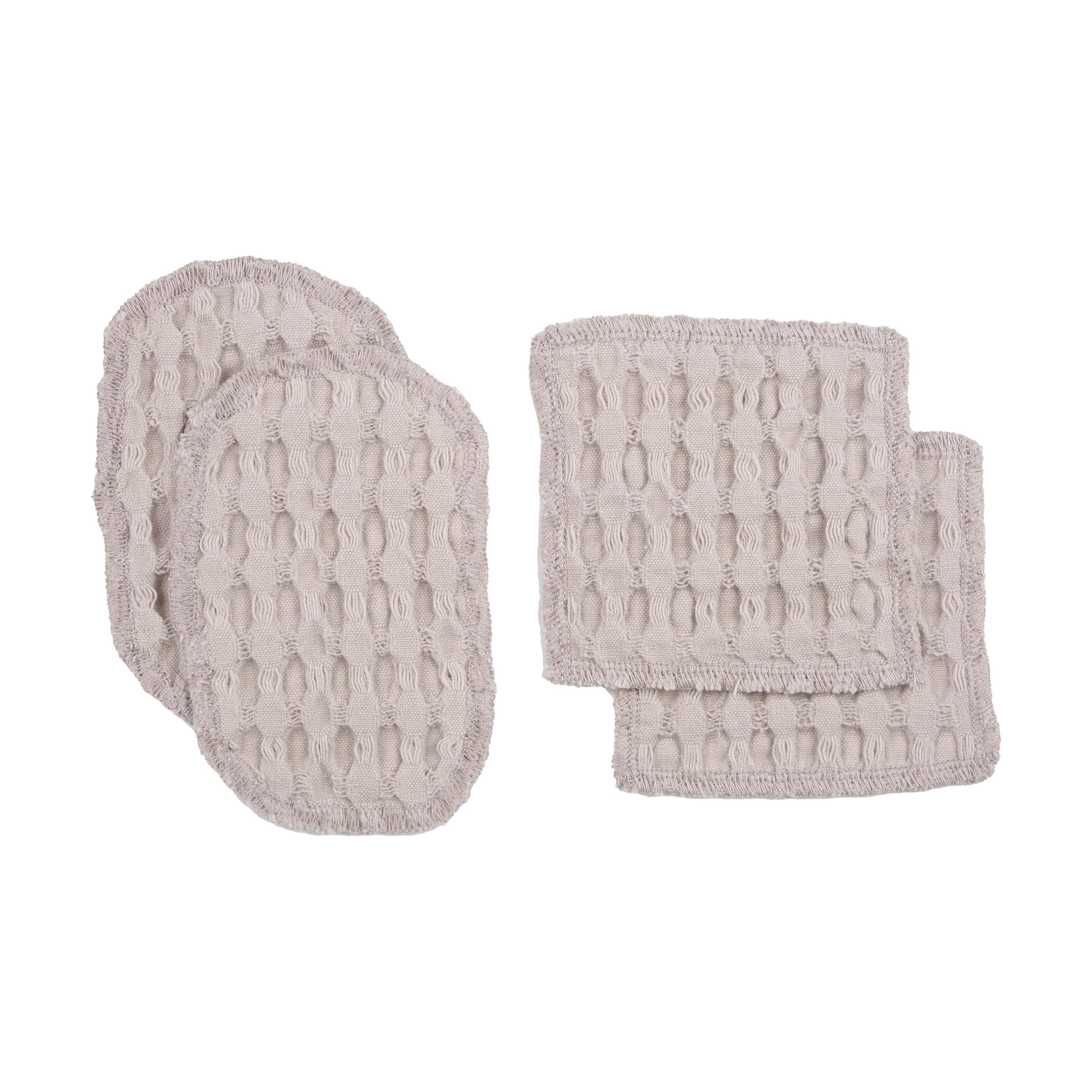 The Organic Company Vaskeklude Big Waffle Genanvendelige Vatrondeller - 4 stk. i Violet, 1