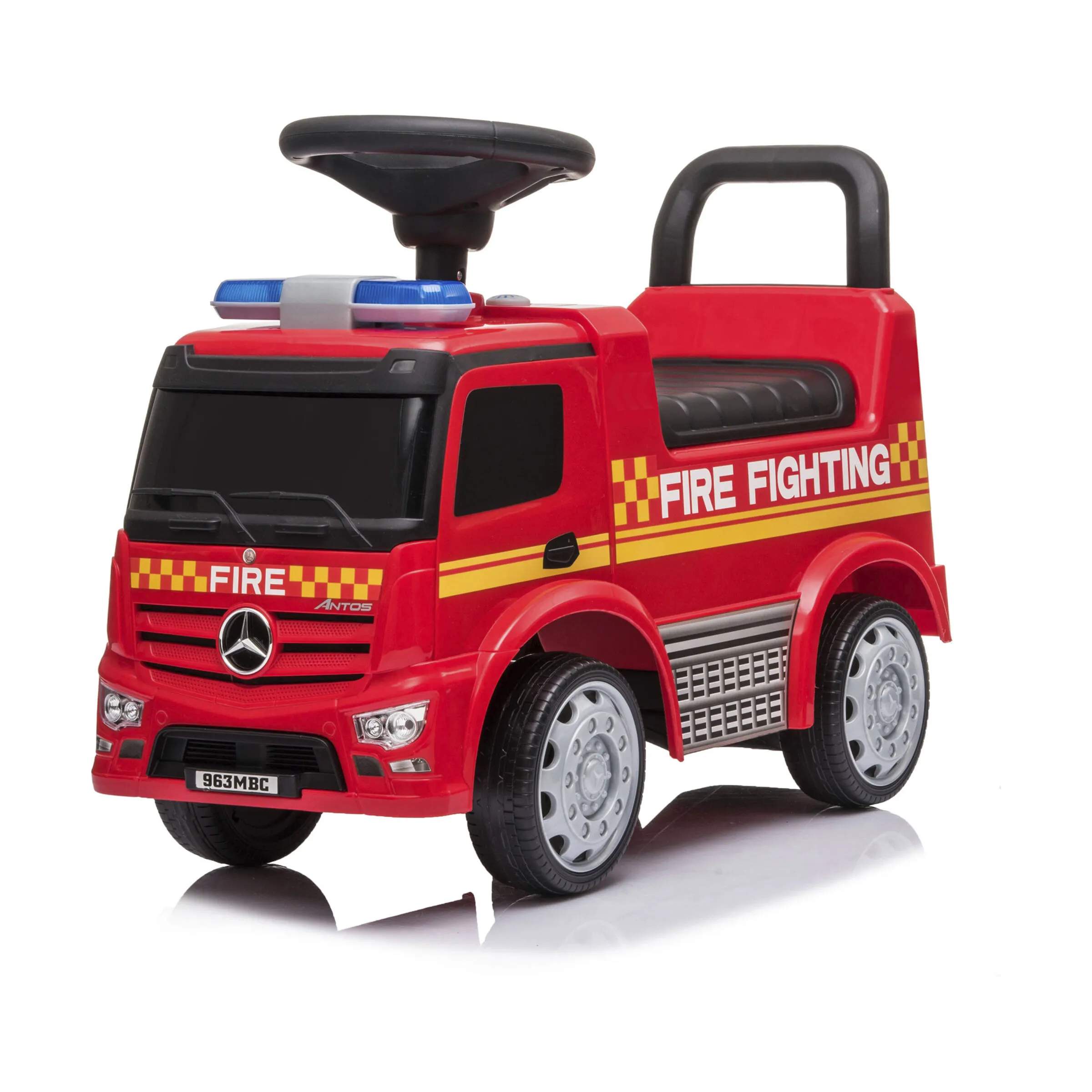 NORDIC PLAY Speed Til børneværelset Gåbil Mercedes-Benz brandbil i Rød, 1