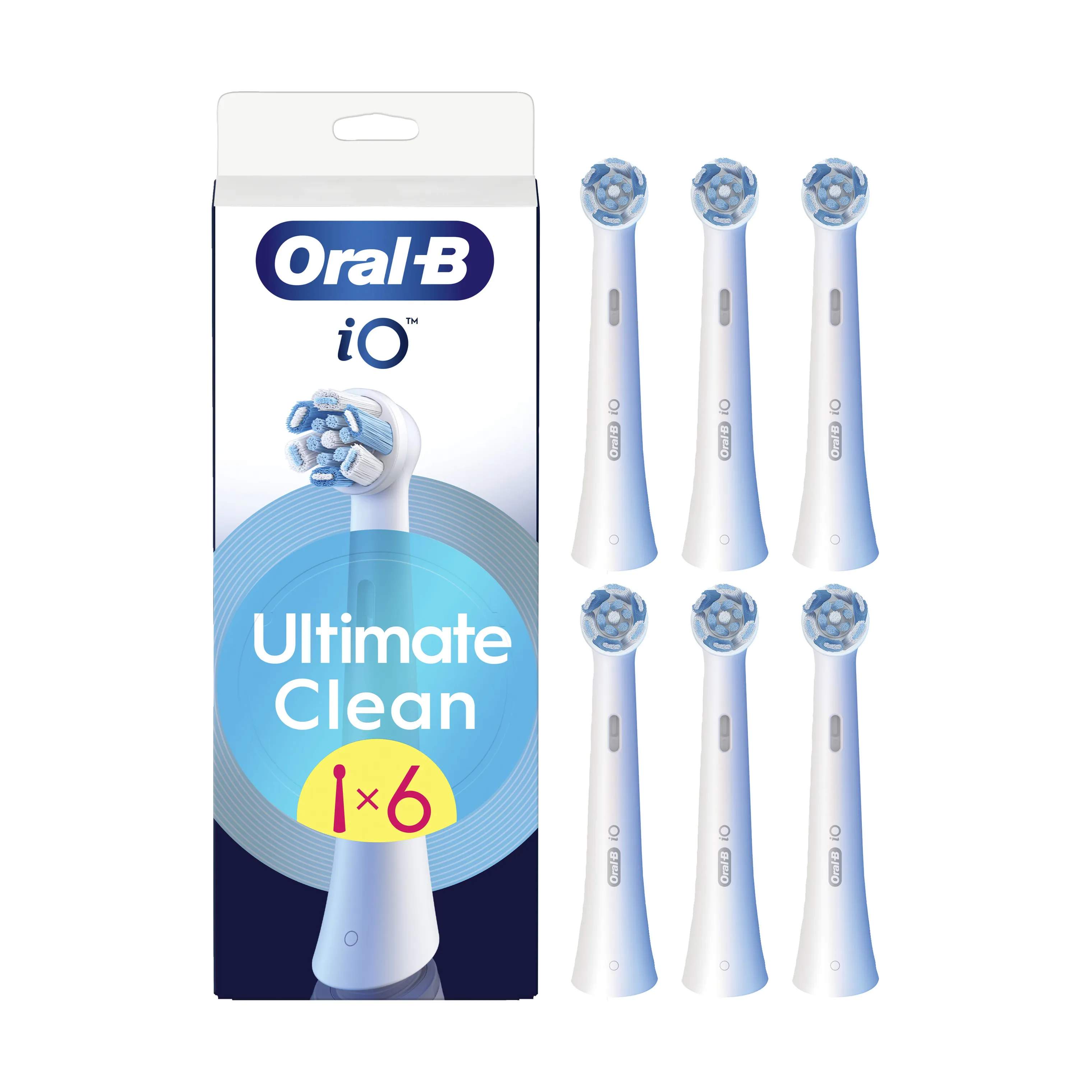 iO Ultimate Clean Børstehoved - 6 stk., white, large