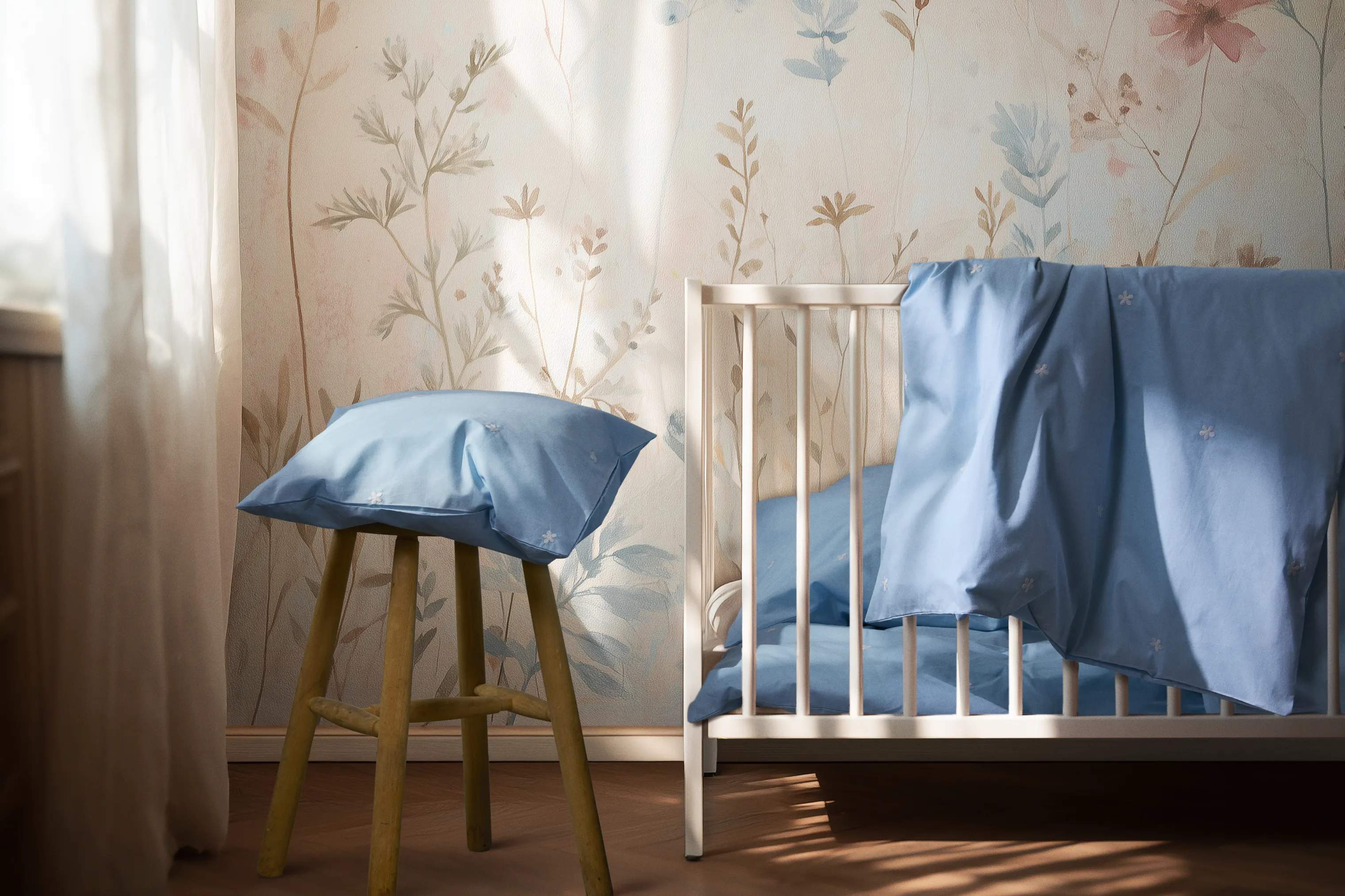 Juna Babysengetøj Daisy Baby Sengetøj i Lys blå, 2