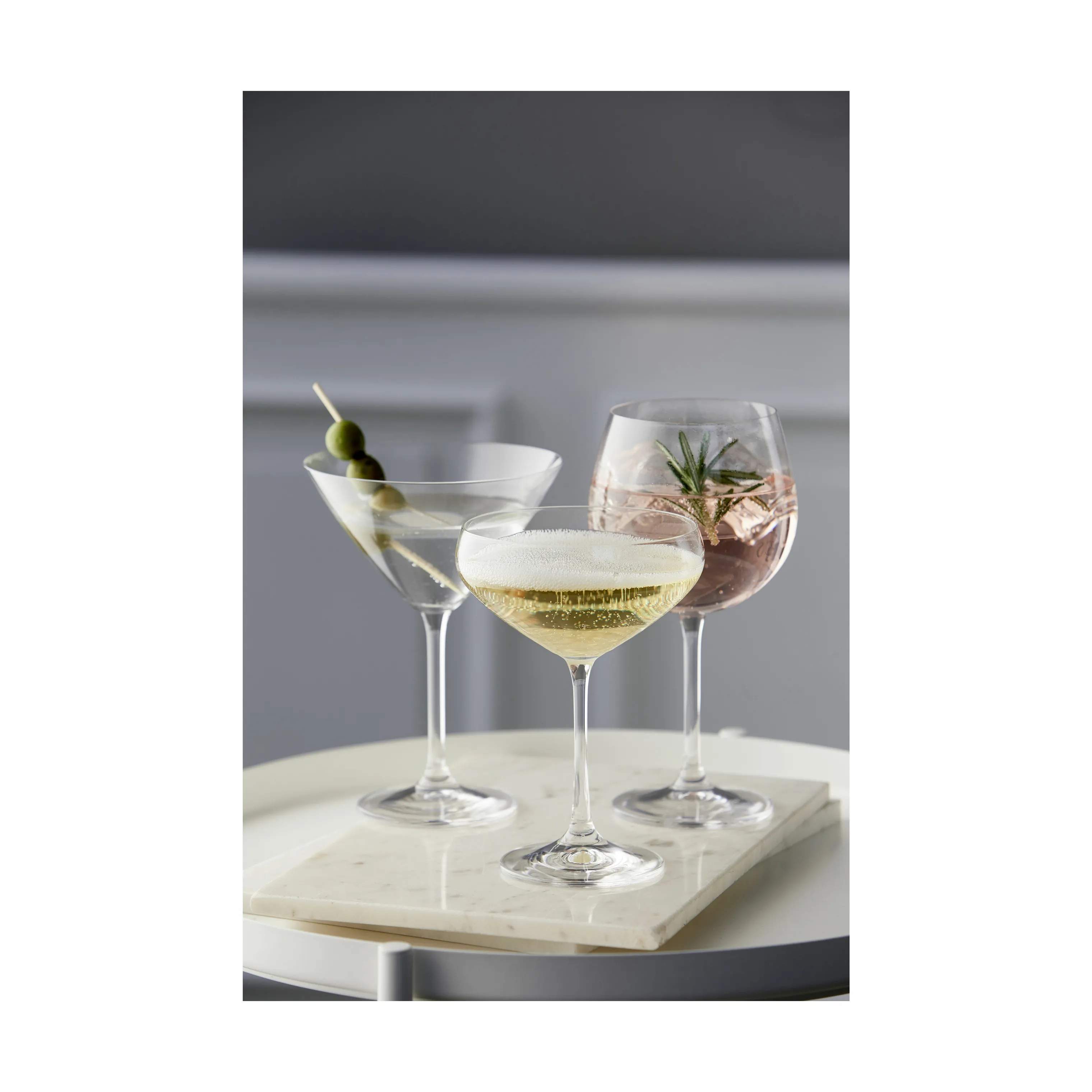 Lyngby Glas Martiniglas Juvel Martiniglas - 4 stk. i Klar, 3