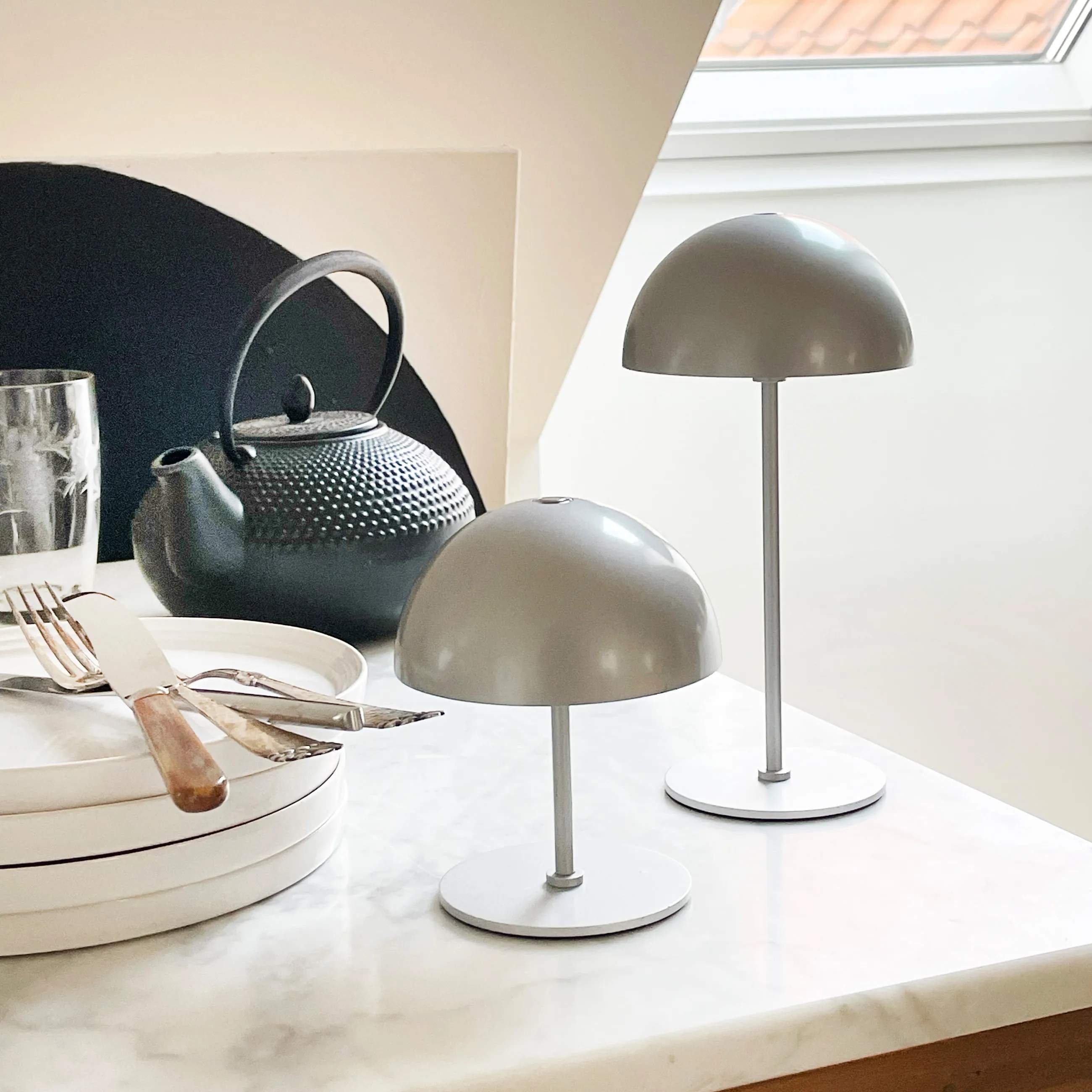 Dyberg Larsen LED-lamper Along LED-Bordlampe - 2 stk i Sølvfarvet, 2