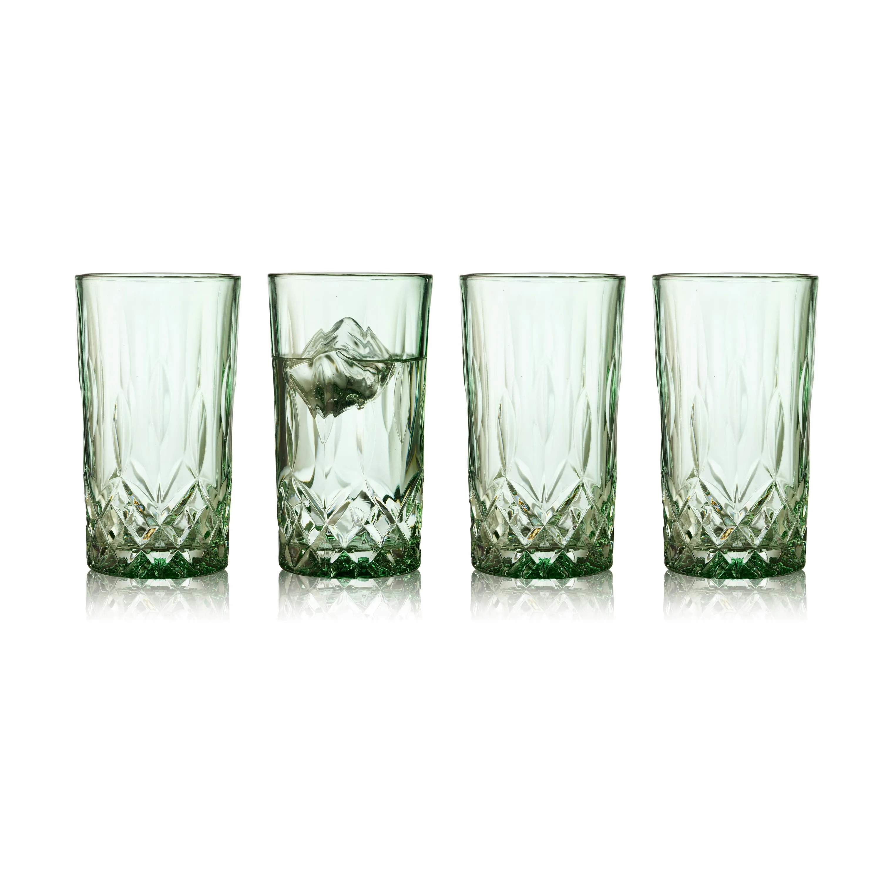 Sorrento Highballglas - 4 stk., grøn, large