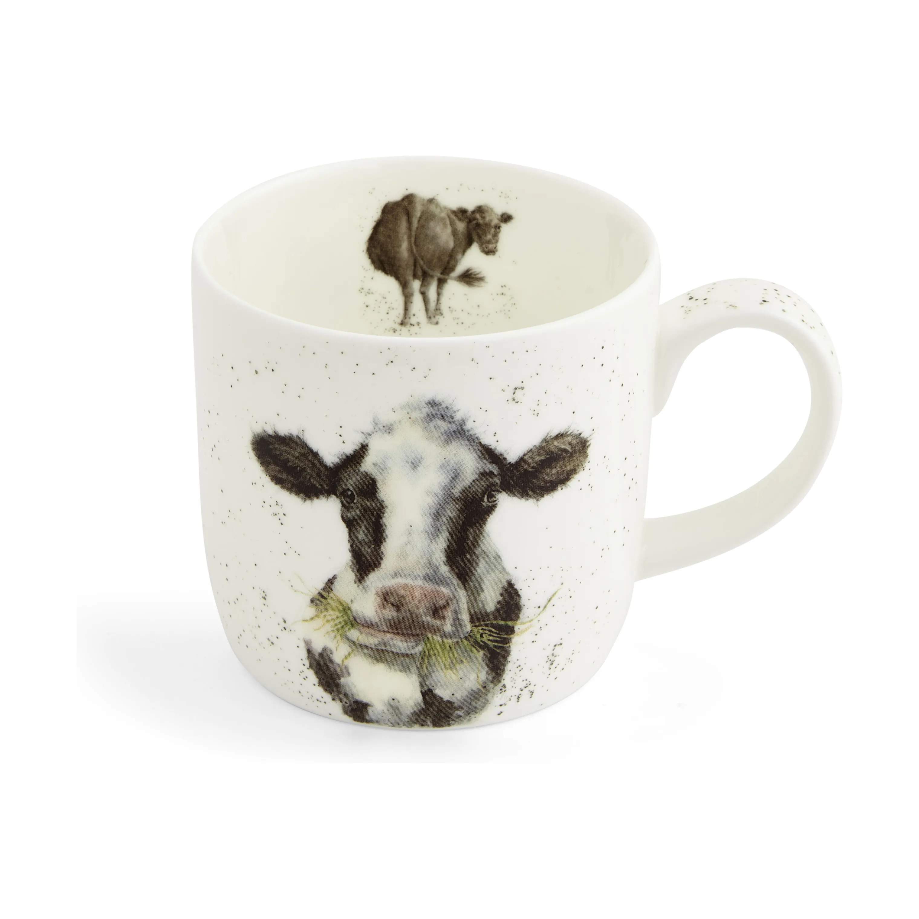 Spode Krus og kopper med hank Wrendale Krus i Ko, 1