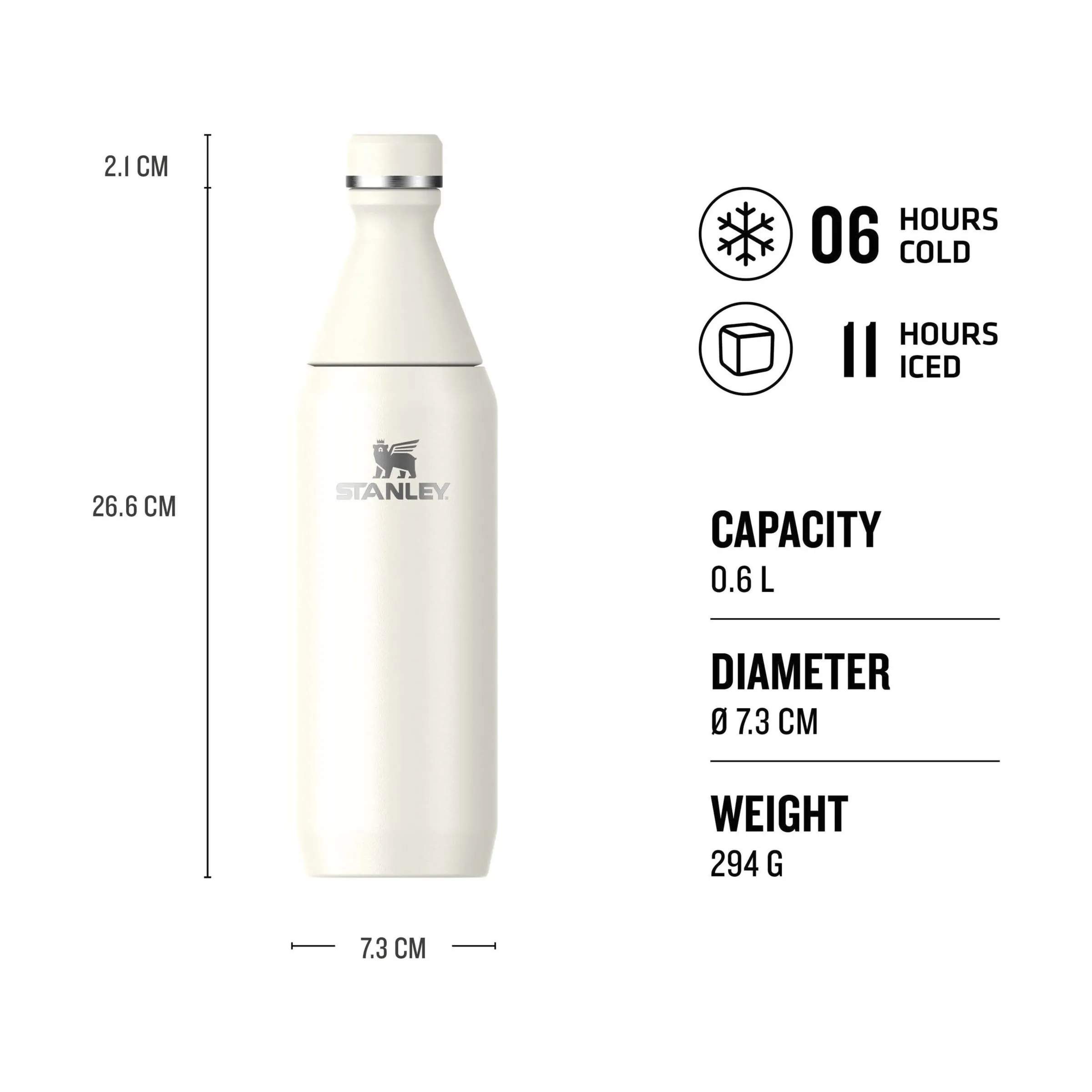 Stanley To go kopper All Day Slim Bottle i Cream, 3