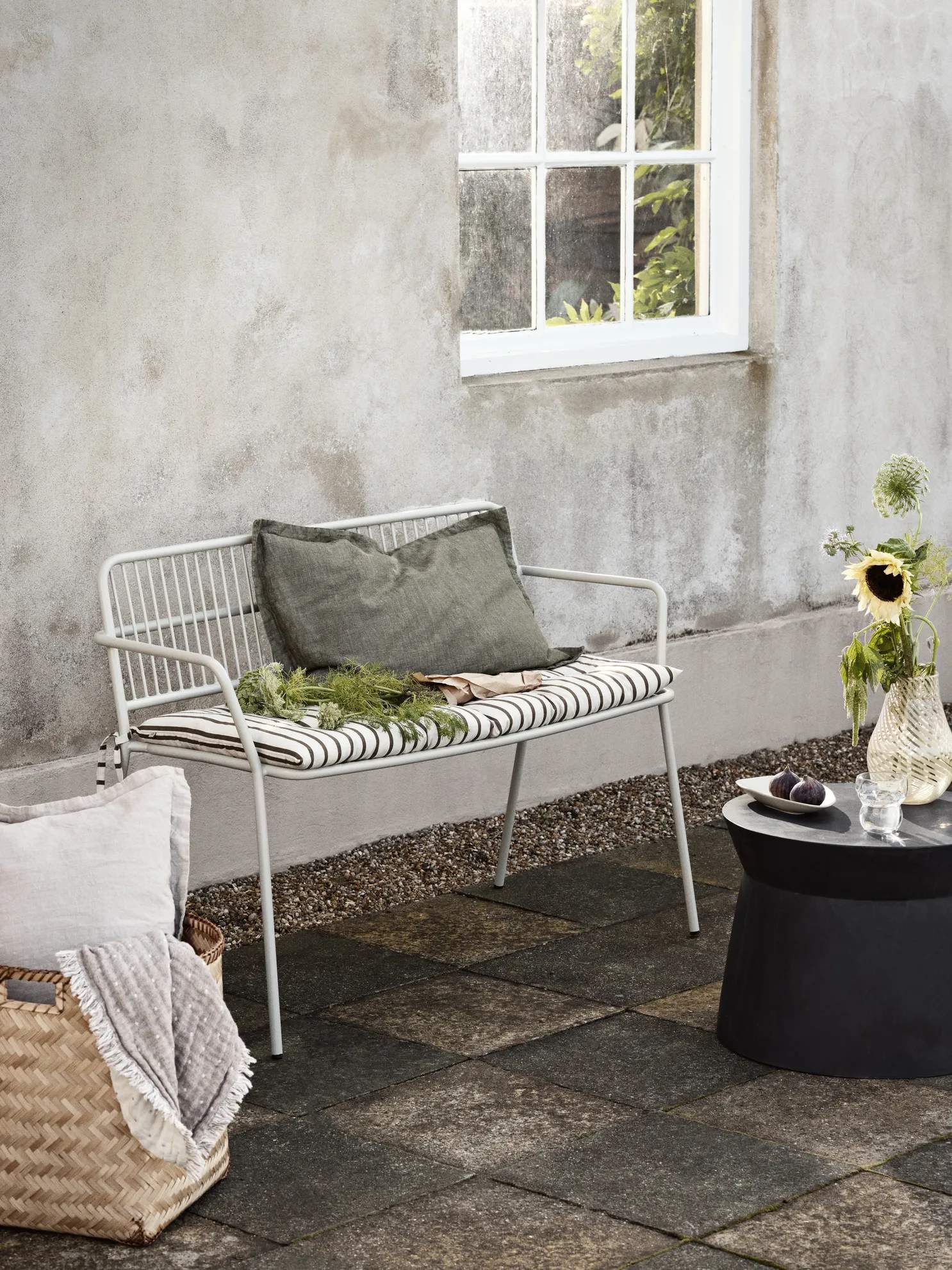Broste Copenhagen Pyntepudebetræk Linn Pudebetræk i Grape Leaf Green, B40 x L60 cm, 3