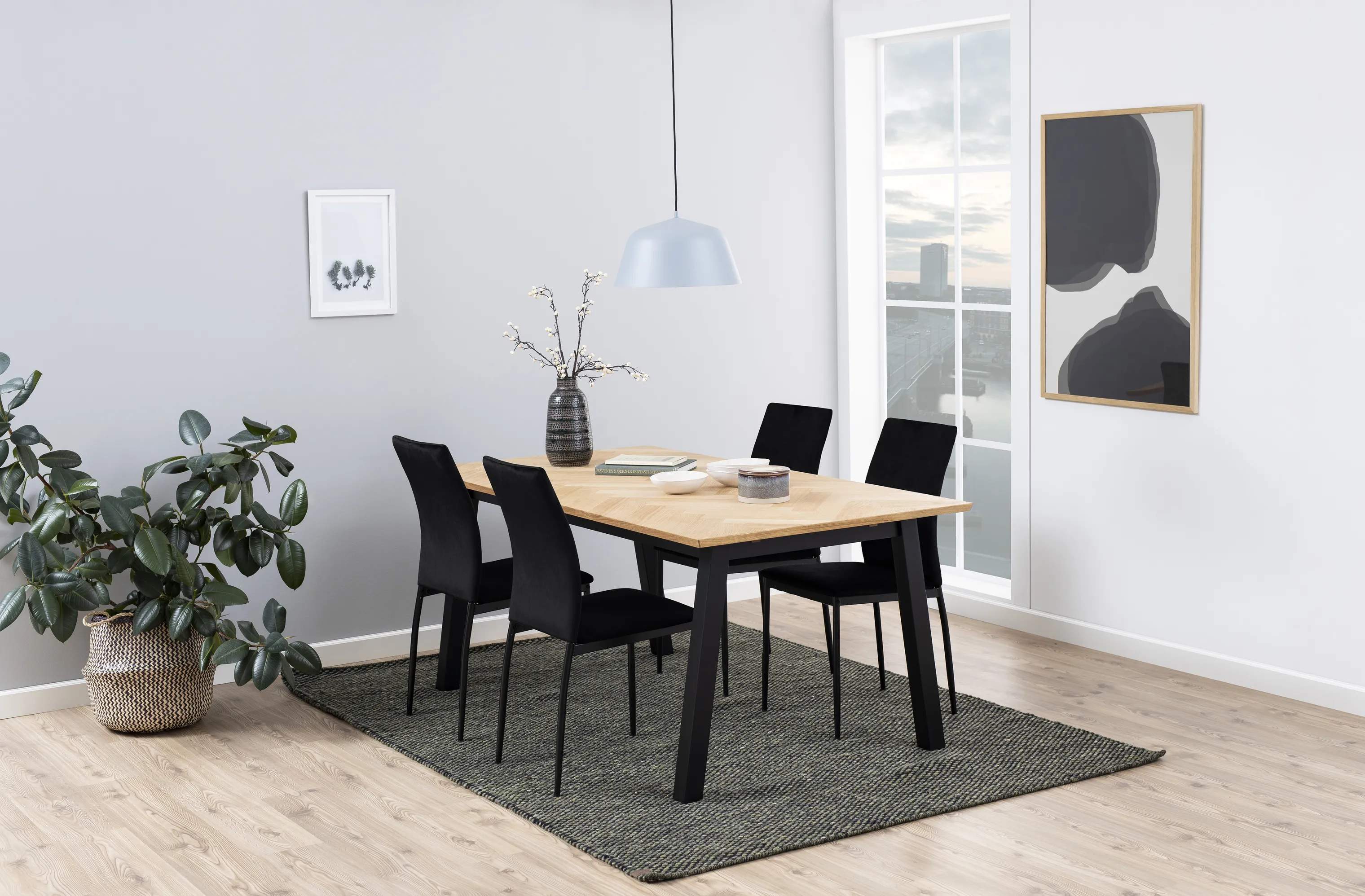 CASA Living Spisebordsstole Demina Spisebordsstol - 4 stk i Sort/mat sort, 3