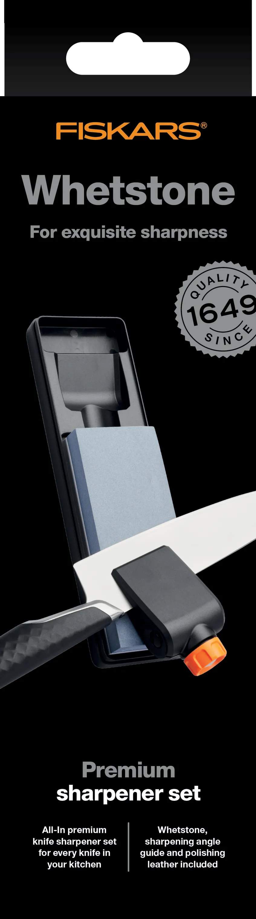 Fiskars Knivslibere Whetstone Premium Knivsliber i Sort, 8