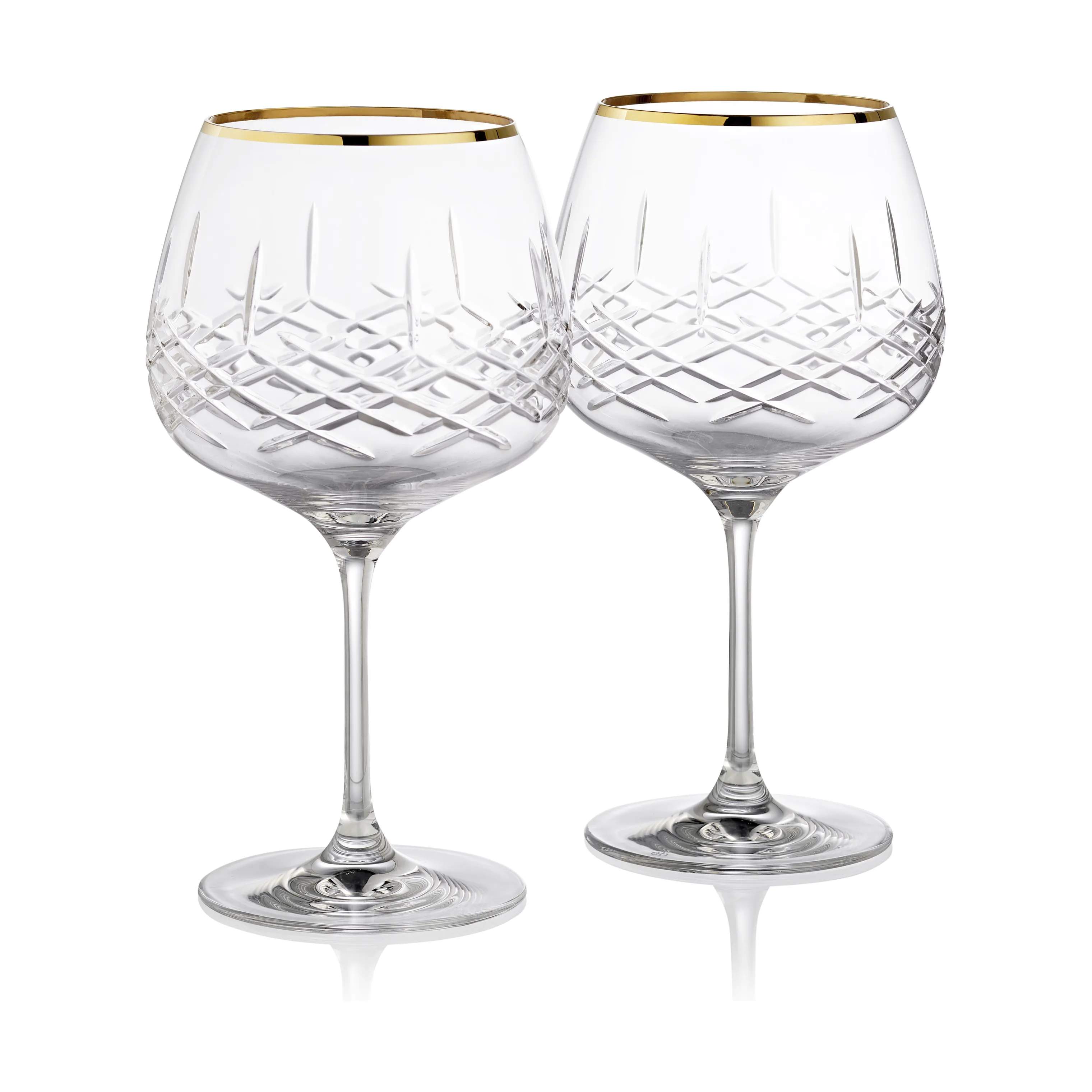 erik bagger a/s Ginglas XO Ginglas - 2 stk. i Klar/guldfarvet, 68 cl, 1