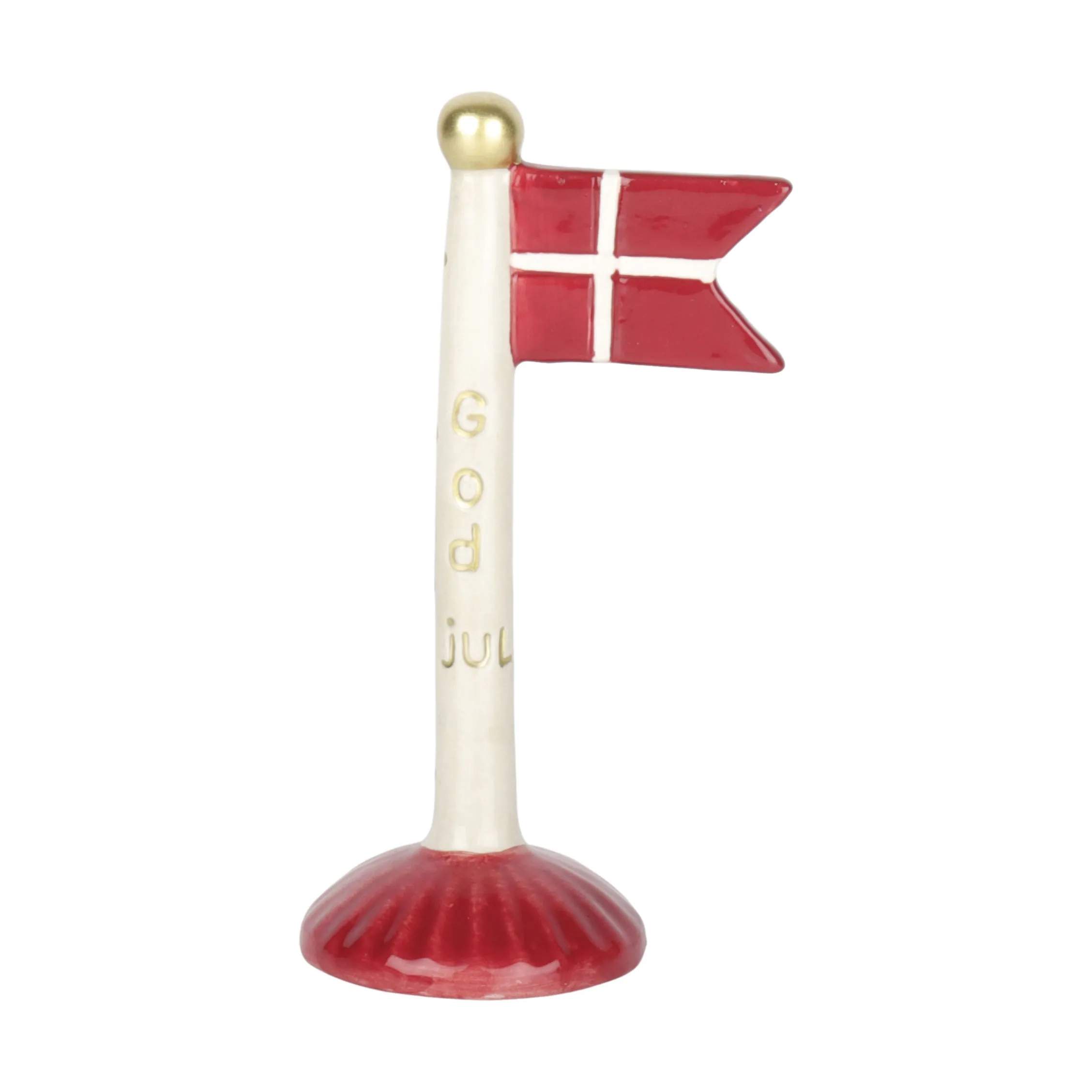 Flag - God jul, flag i beige/rød m. god jul, large