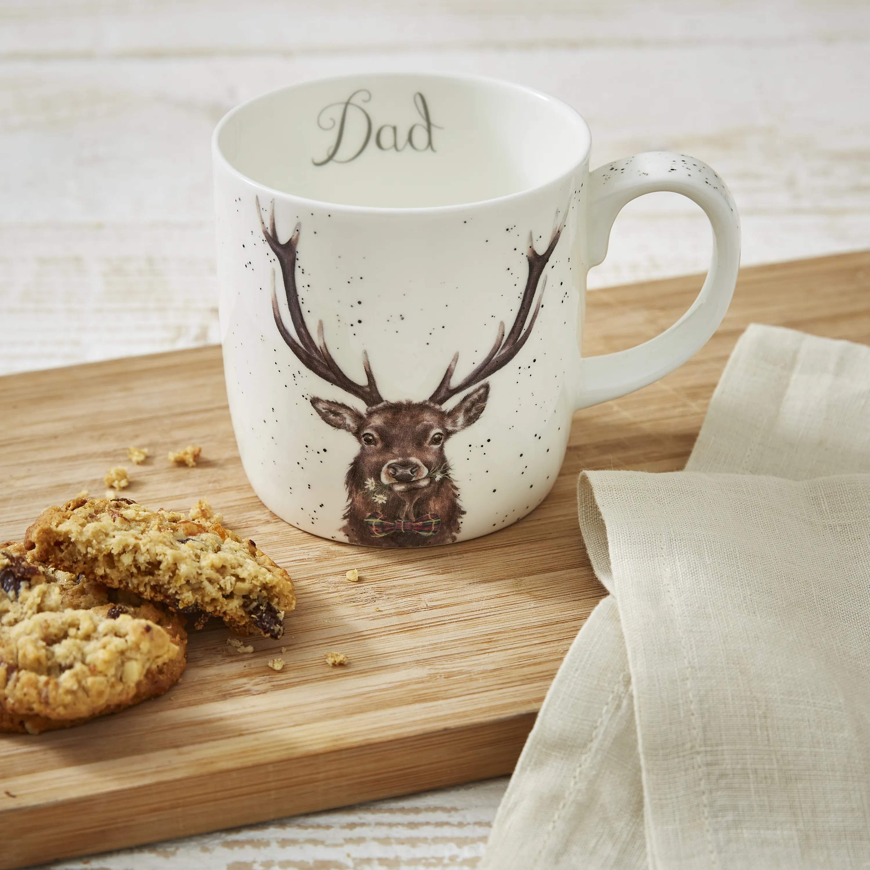 Royal Worcester Krus og kopper med hank Wrendale Krus - Dad i Hjort, 2