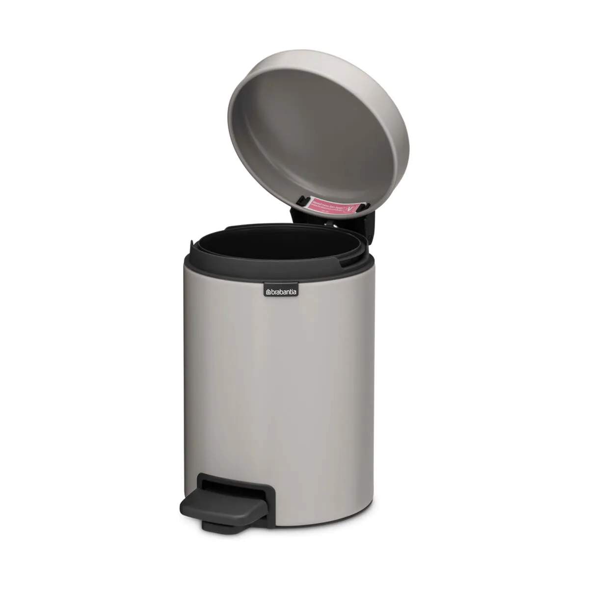 Brabantia Toiletspande NewIcon Pedalspand i Soft Grey, 3 L, 5