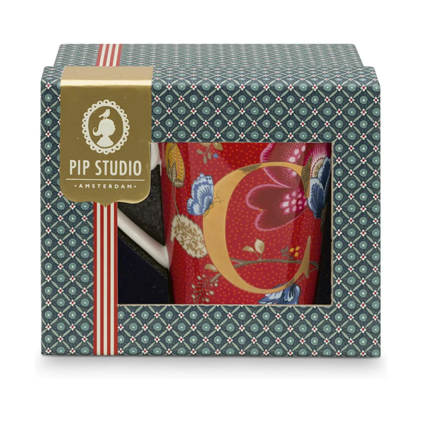 PIP Studio Krus og kopper med hank Early Bird Floral Fantasy Alfabet Krus - Q i Q, 5