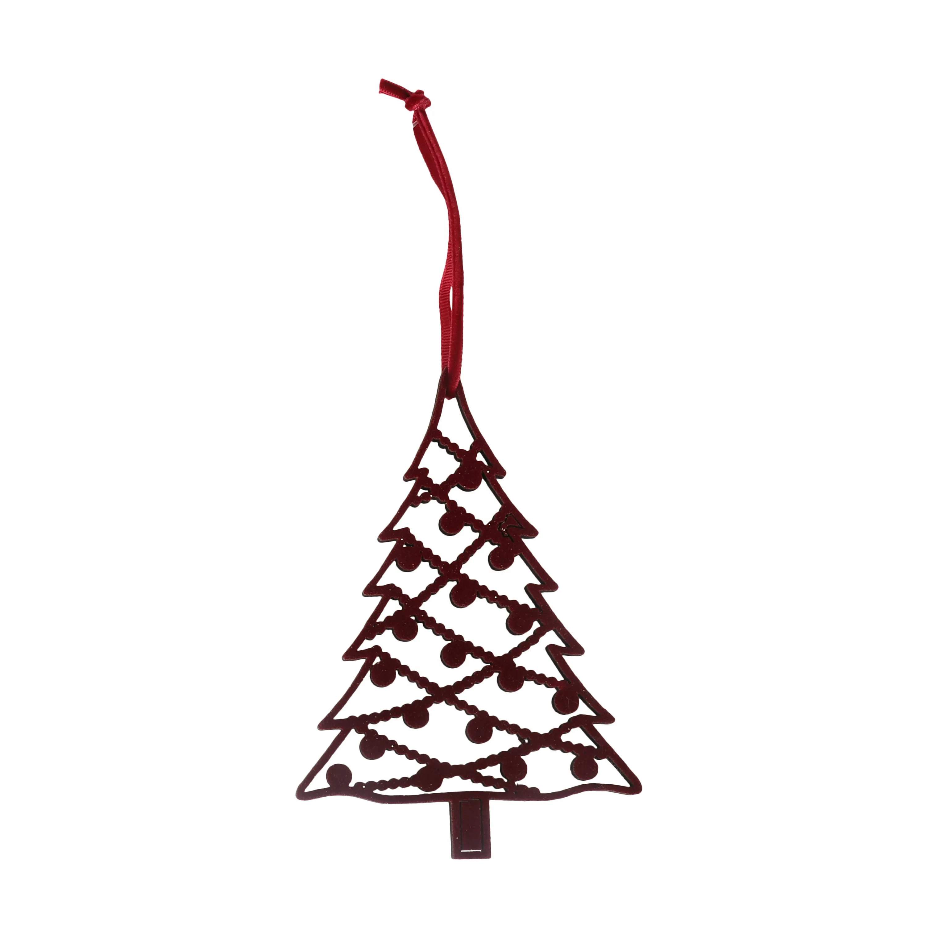 Casa Christmas Juleophæng Christmas Luxury Juletræspynt Juletræ i Bordeaux, 12 cm, 1