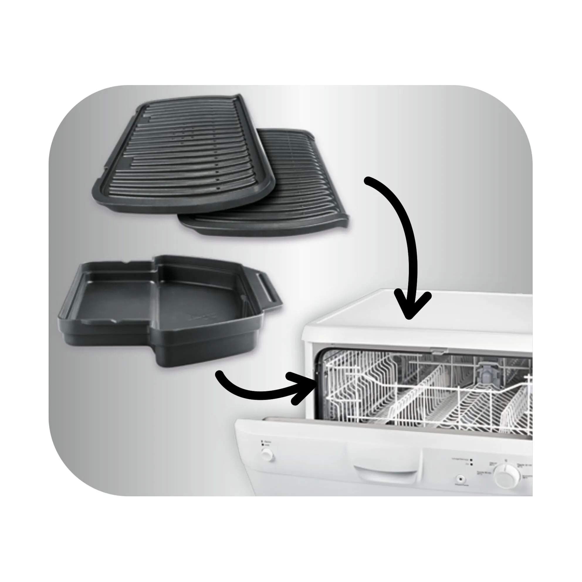 OBH Nordica Bordgrill OpriGrill+ Initial Bordgrill i Stål, 4