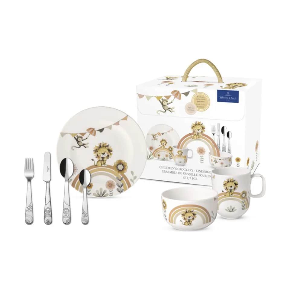 Villeroy & Boch Spisesæt Børnesæt Løve - 7 dele i Beige, 1