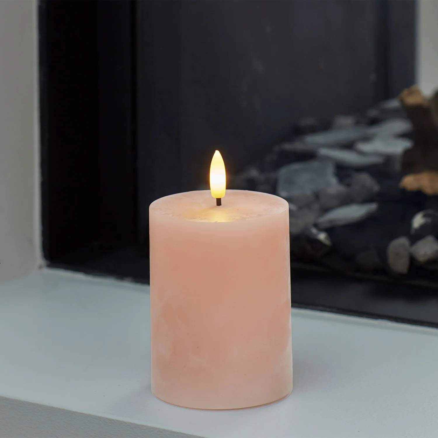 Sirius LED-lys Sille Genopladelig Sille LED Bloklys i Dusty Peach, 10 cm, 2