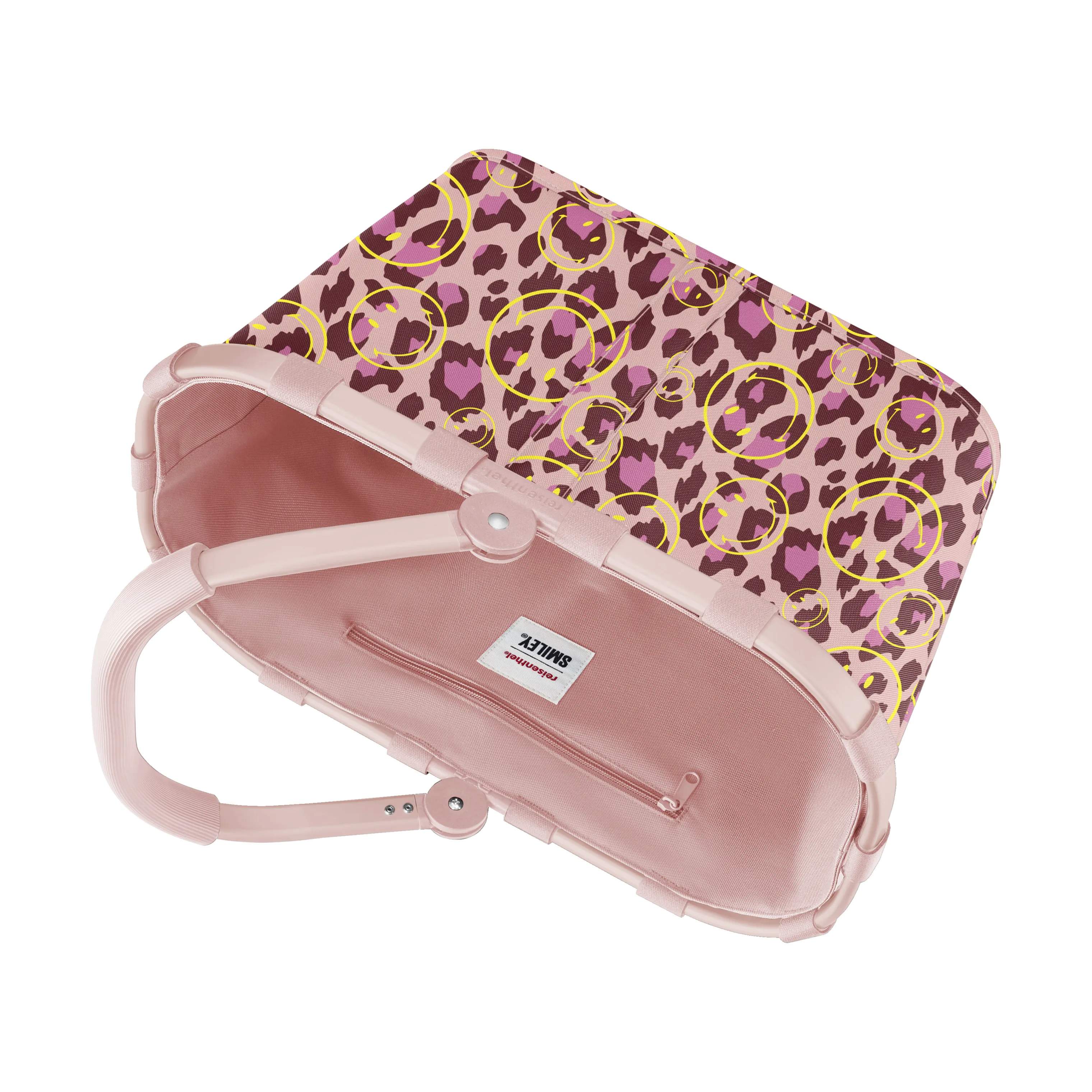 Reisenthel Indkøbskurve Carrybag Kurv i Pink leo med smiley, B48 x L28, 4