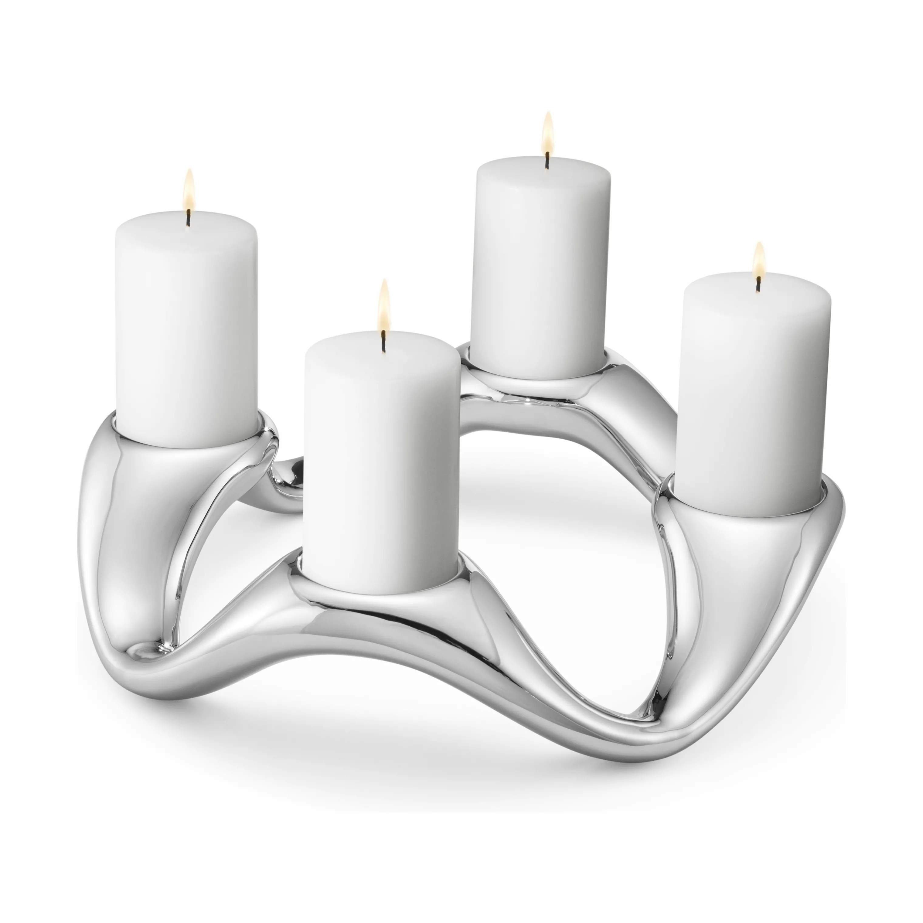 Georg Jensen Bloklysestage Cobra Lysestage i Stål, 4