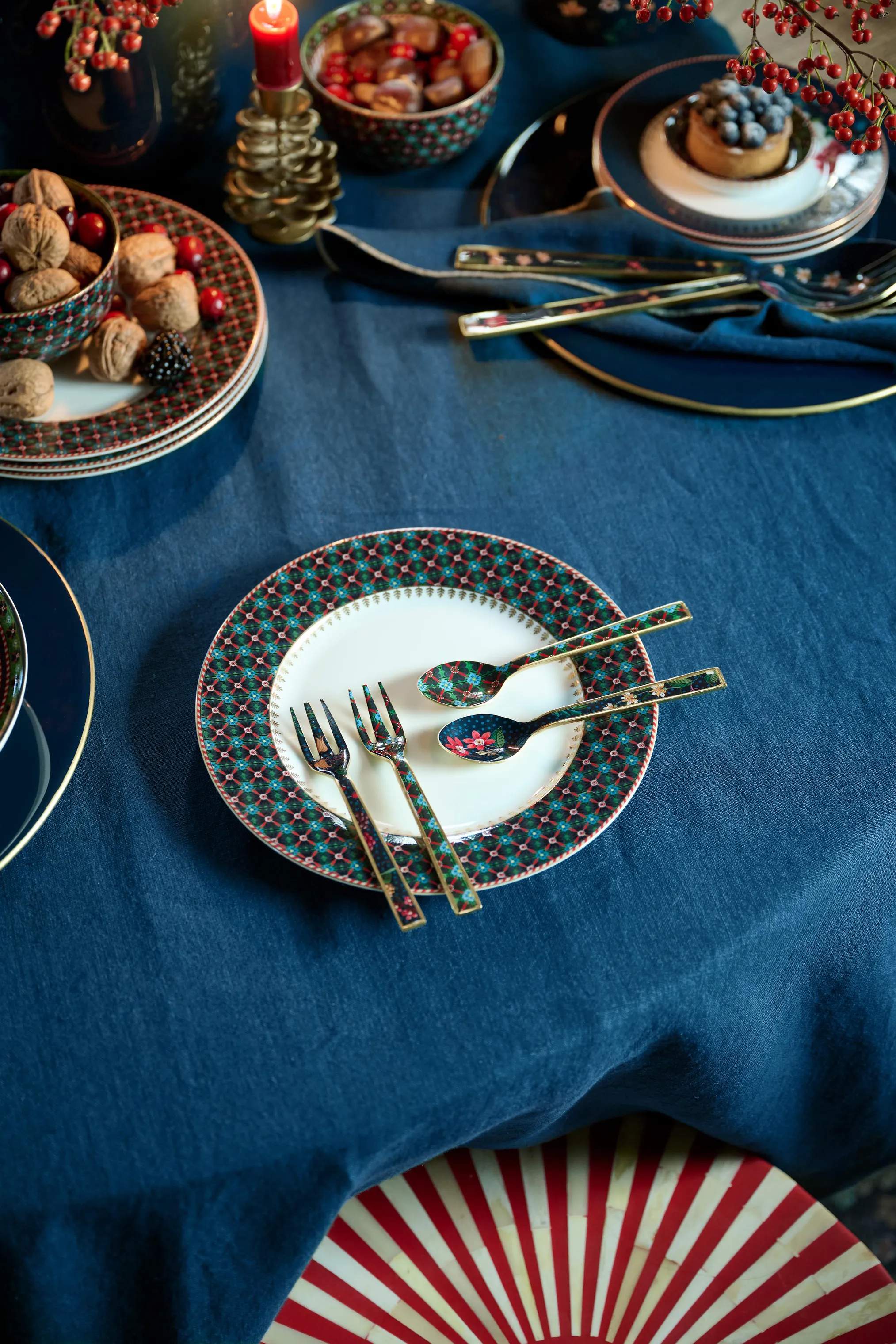 PIP Studio Kagegafler Berry Blues Kagegafler - 4 stk. i blue, 2