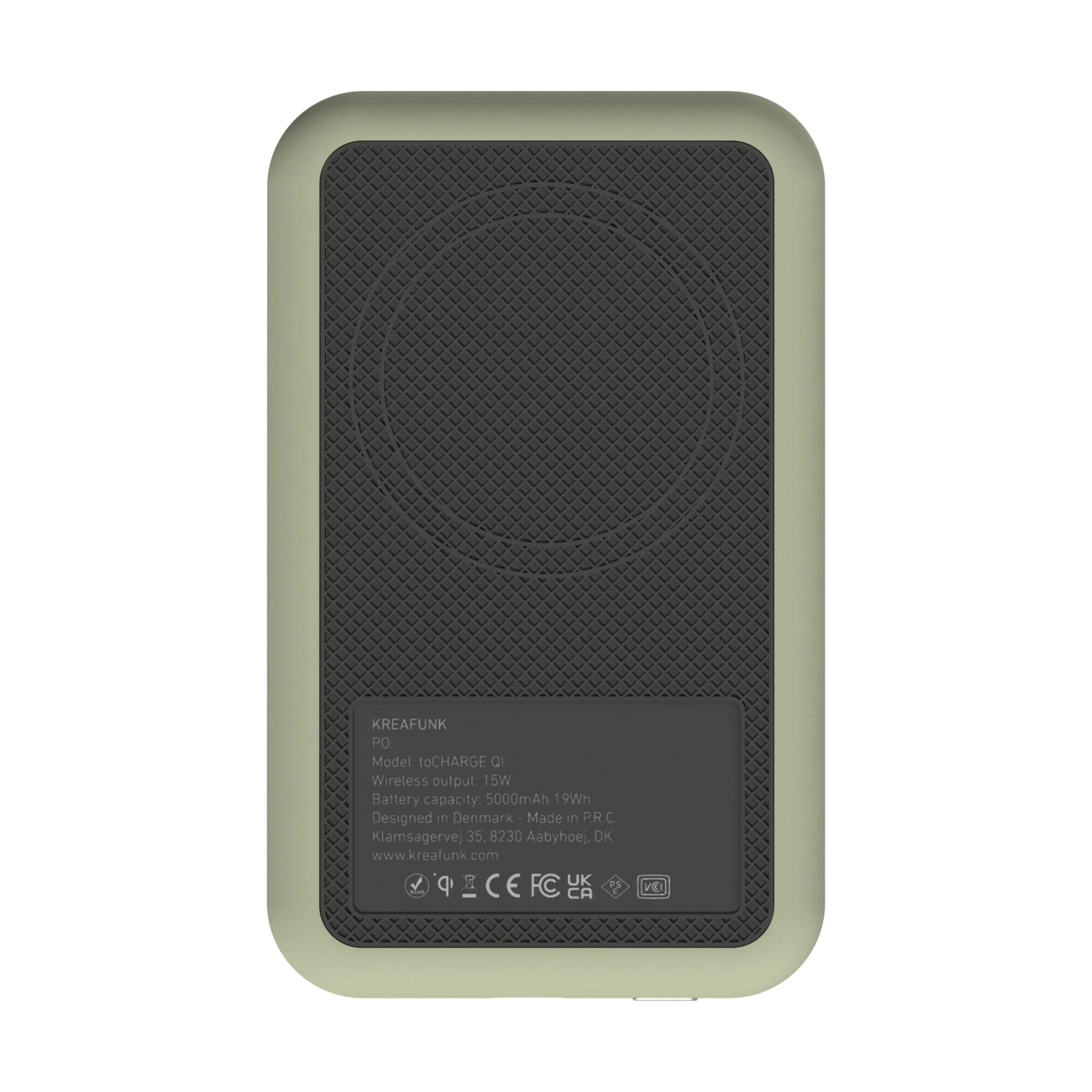 Kreafunk Øvrigt interiør toCHARGE QI Ladestation i Dusty Olive, 3