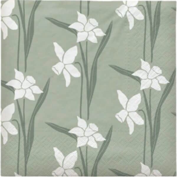 Broste Copenhagen Papirservietter Daffodil Papirserviet i Hvid, 1